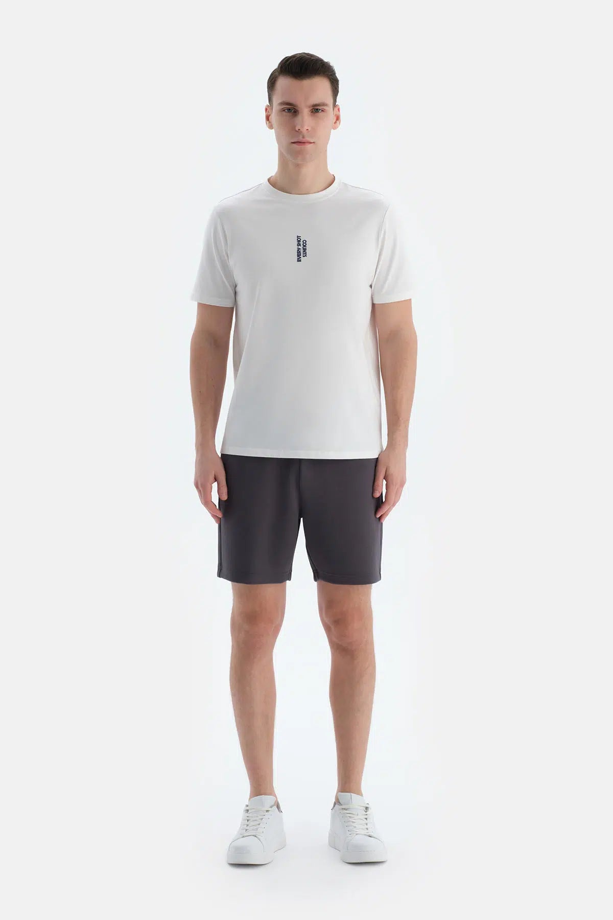 Koyu Gri Cepli Ve Kordonlu Modal Scuba Şort