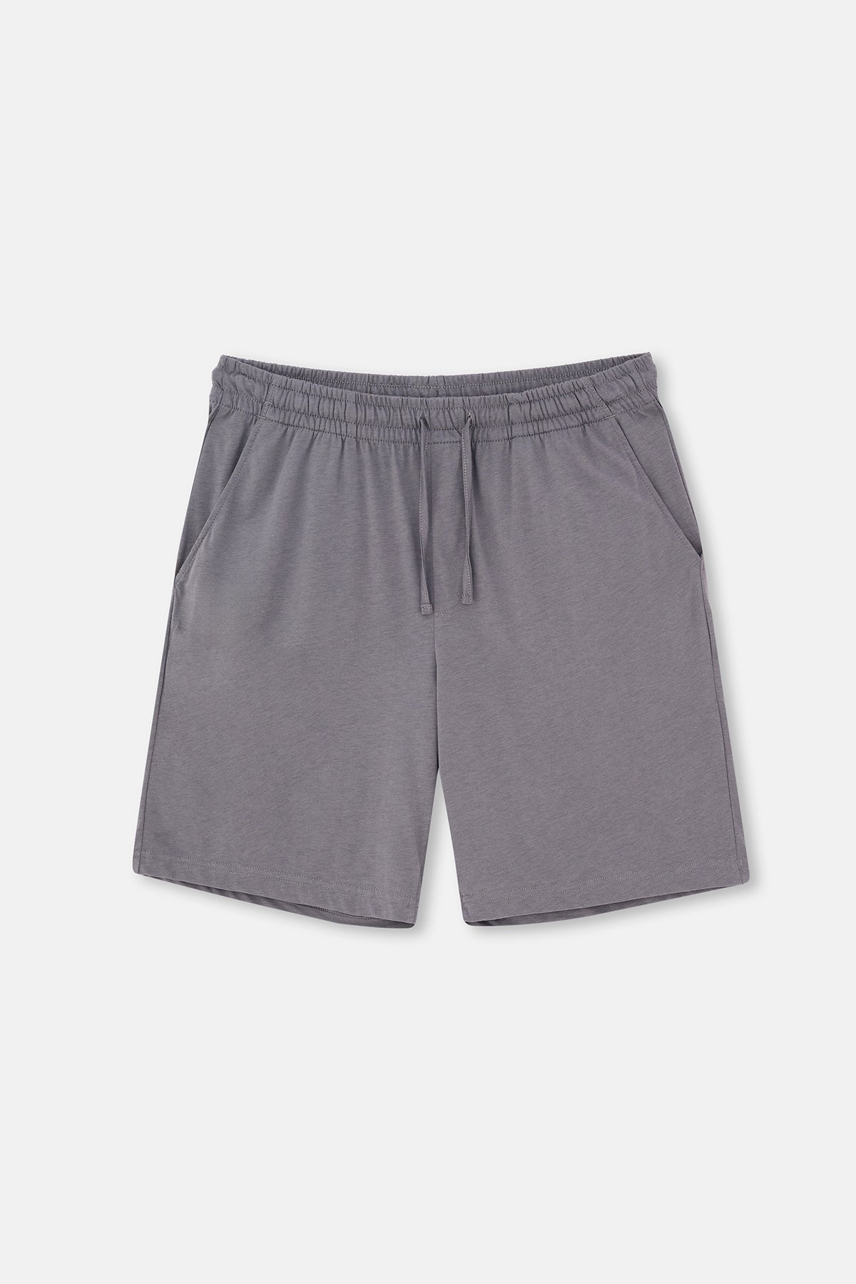 Antrasit-Siyah Pamuk Modal İkili Örme Şort