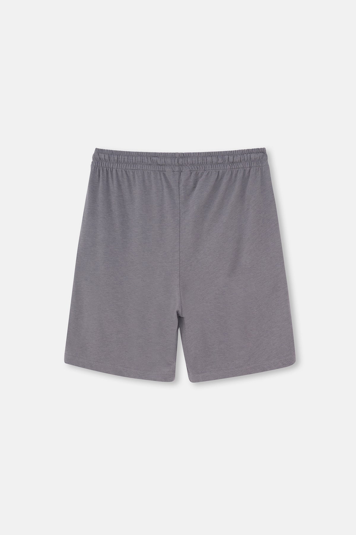 Antrasit-Siyah Pamuk Modal İkili Örme Şort