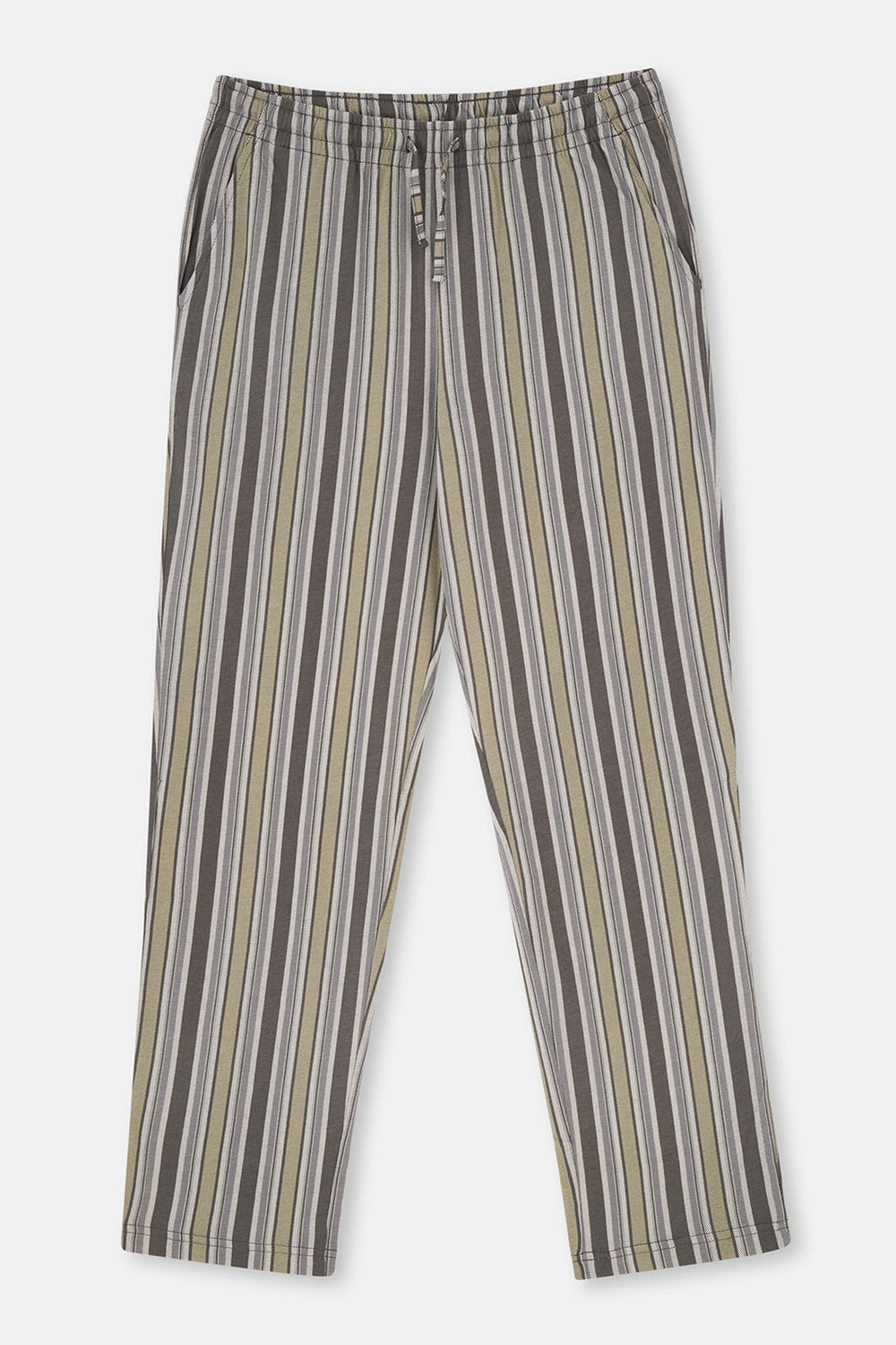 Antrasıt Kısa Kollu Yarım Patlı Tişört Pantolon Pijama Takımı