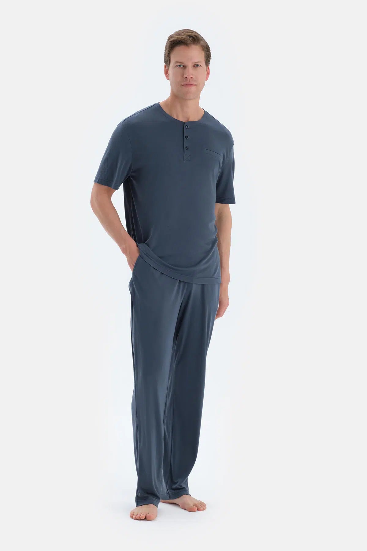 Indigo Cool Touch Pat Ve Fleto Tişört Pantolon Pijama Takımı