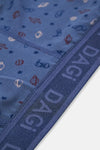 Mavi 2'li Desenli Micro Modal Boxer