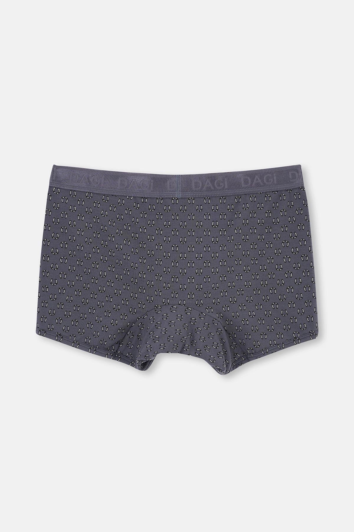 Gri-Siyah 2'li Desenli Micro Modal Boxer
