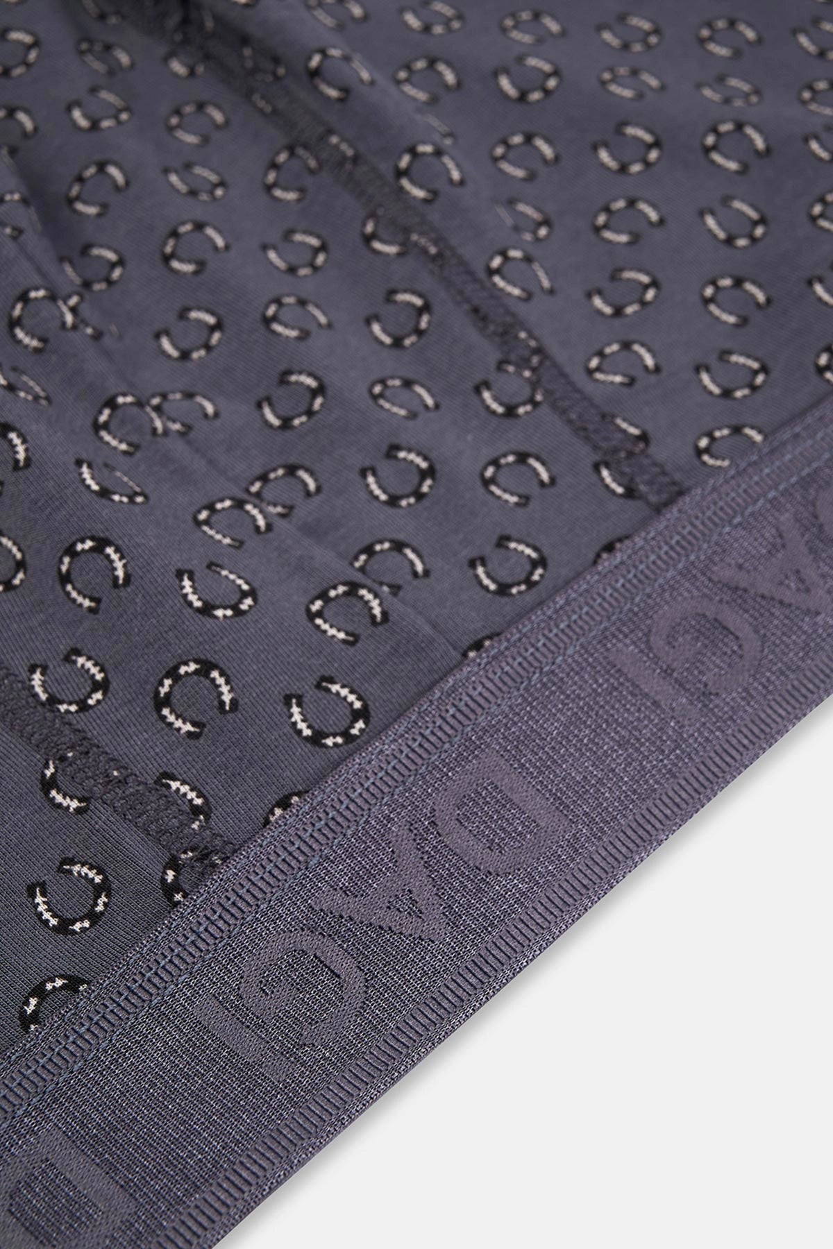 Gri-Siyah 2'li Desenli Micro Modal Boxer