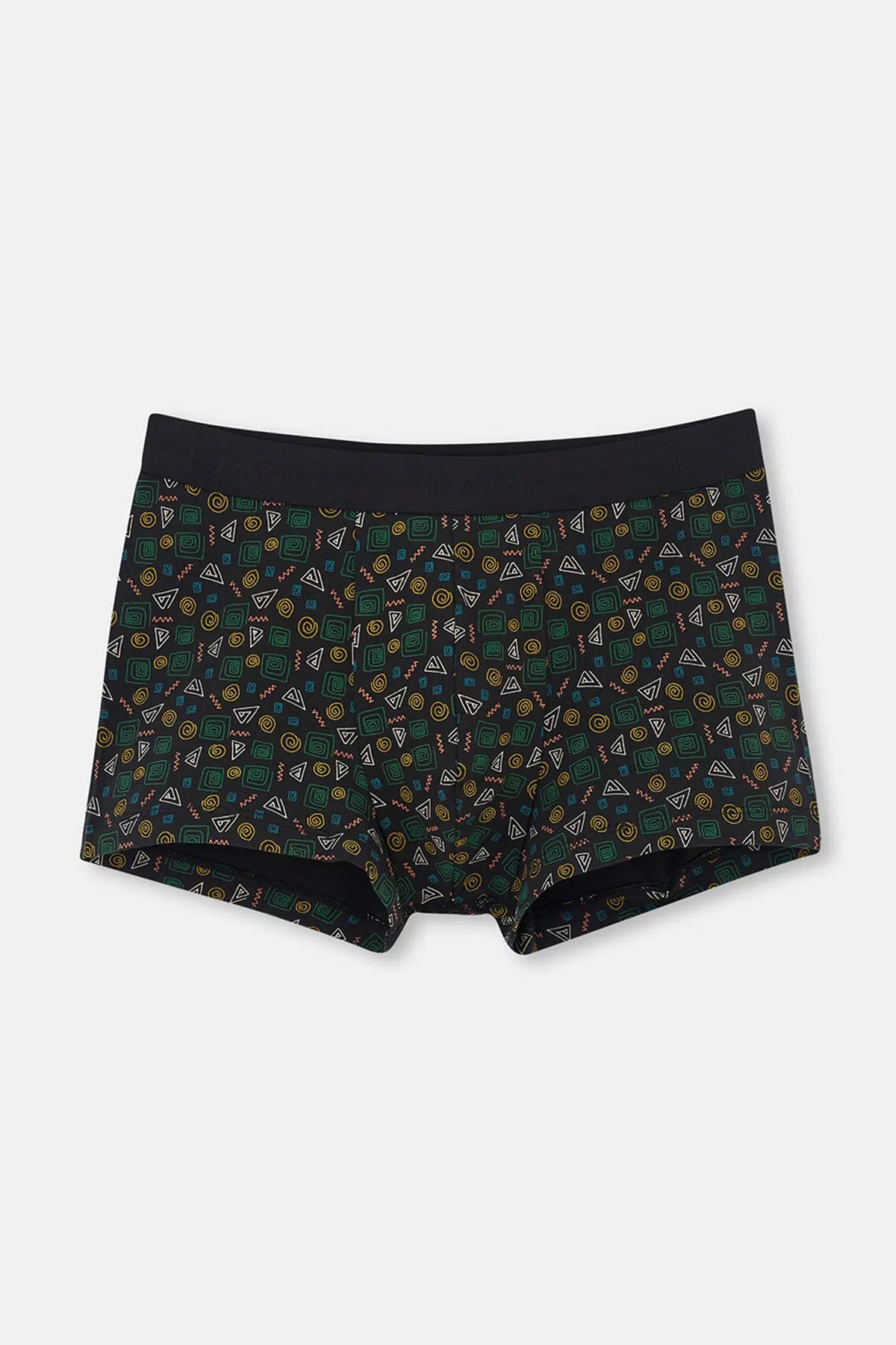 Siyah Desenli Pamuk Boxer