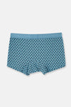 Açık Mavi-Lacivert 3'lü Desenli Micro Modal Boxer