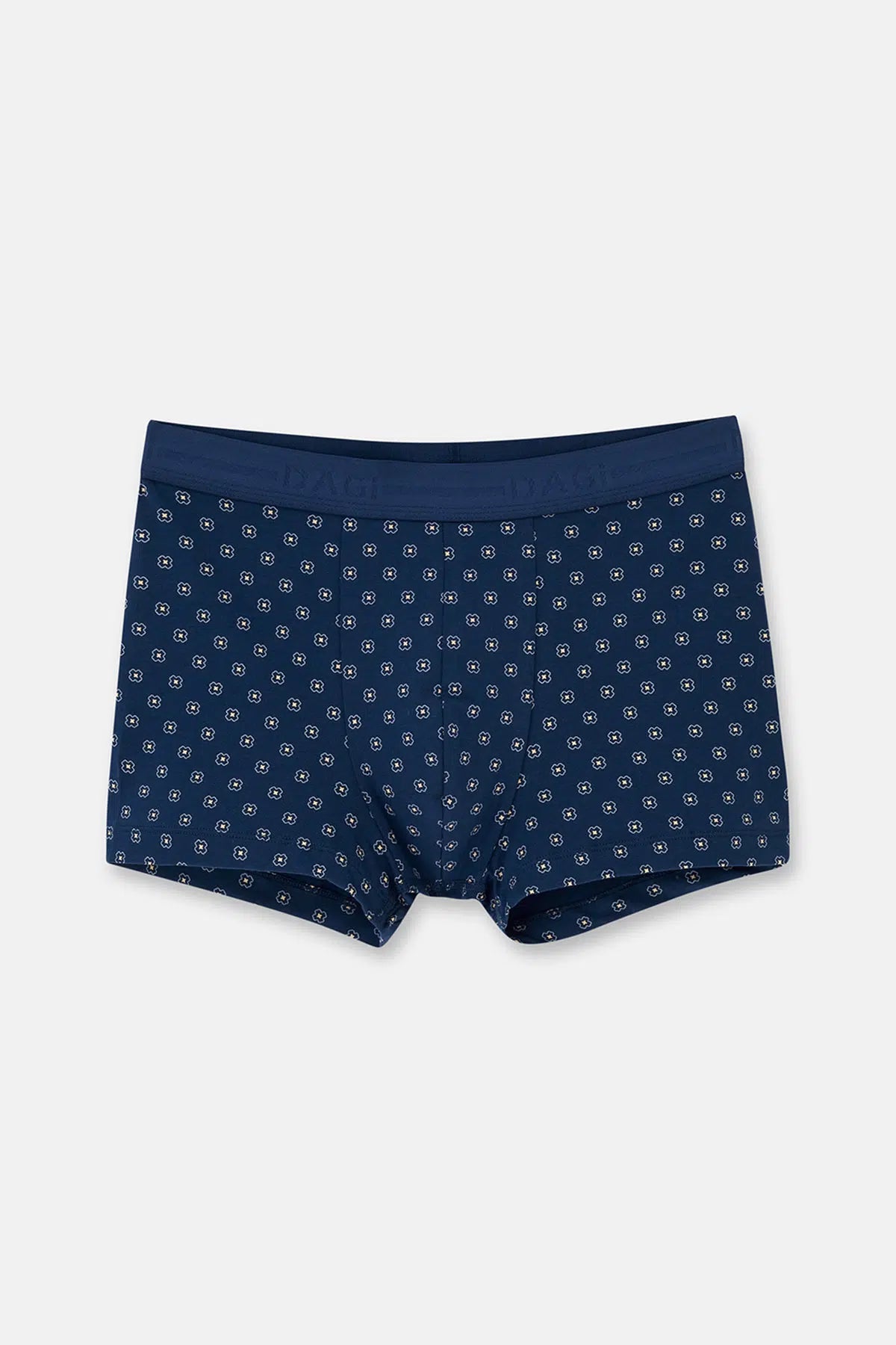 Lacivert-Mavi 2'li Desenli Pamuk Boxer