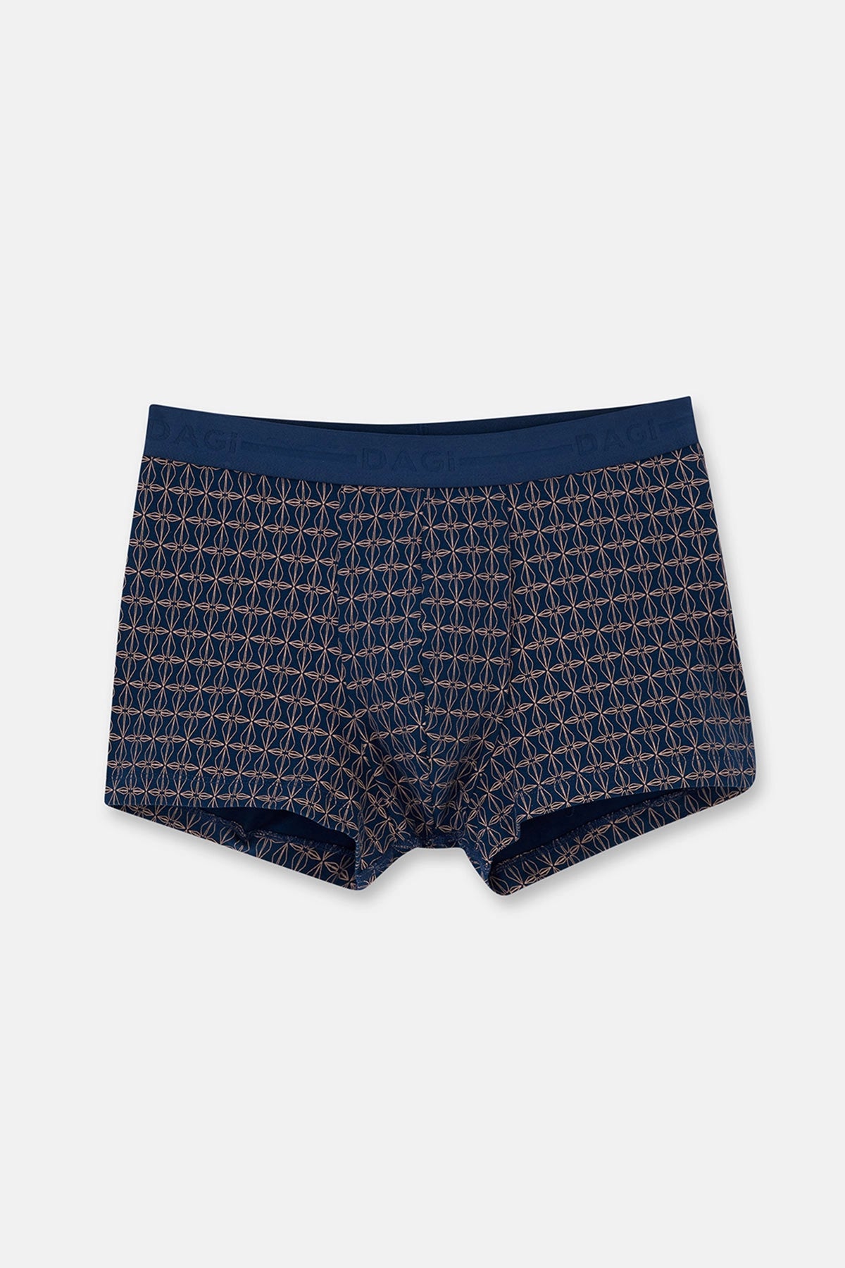 Lacivert Desenli Pamuk Boxer