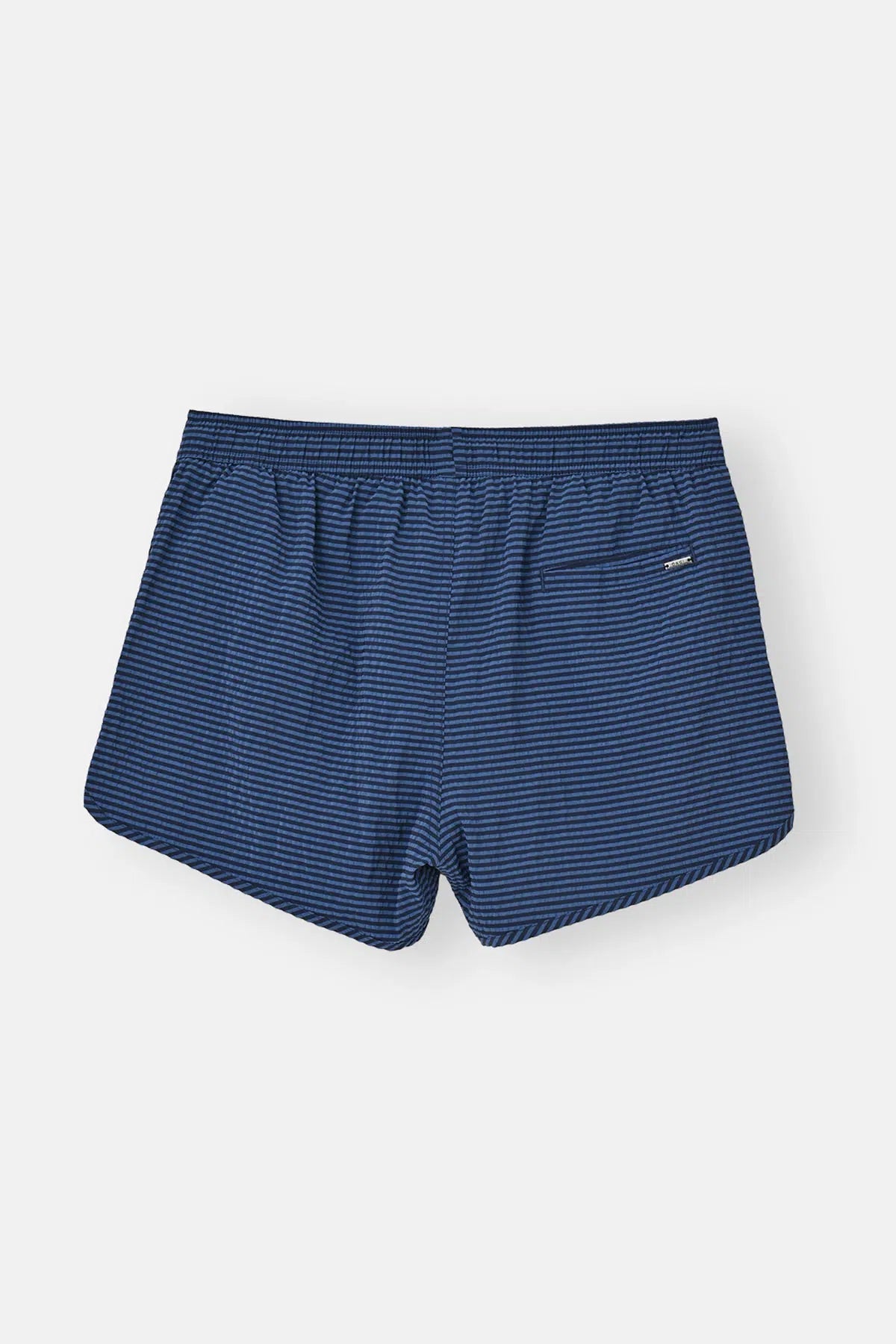 Lacivert Ekose Desenli Mini Şort