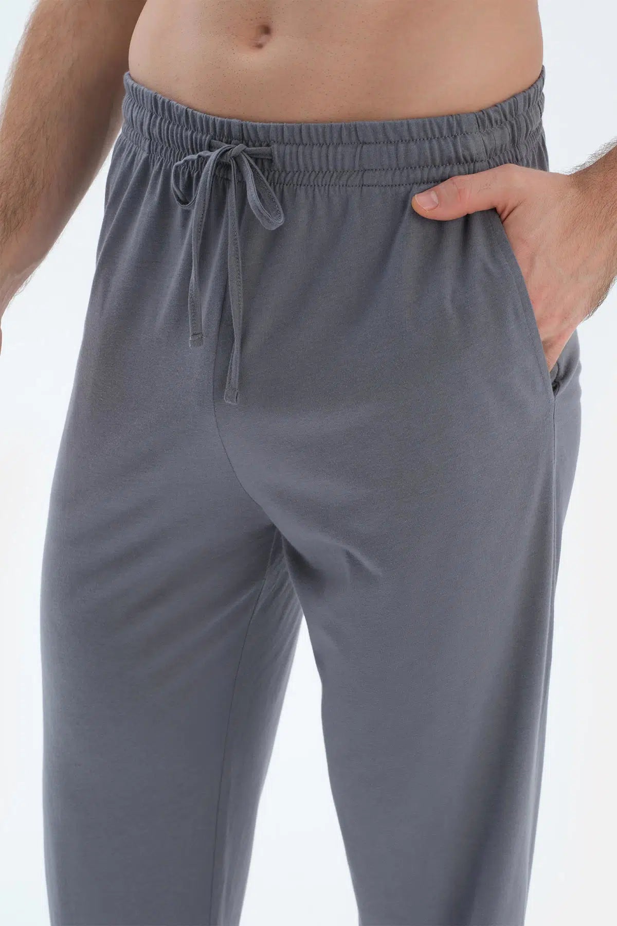 Indigo-Füme Indıgo- Pamuk Modal Örme Ikili Pijama Altı