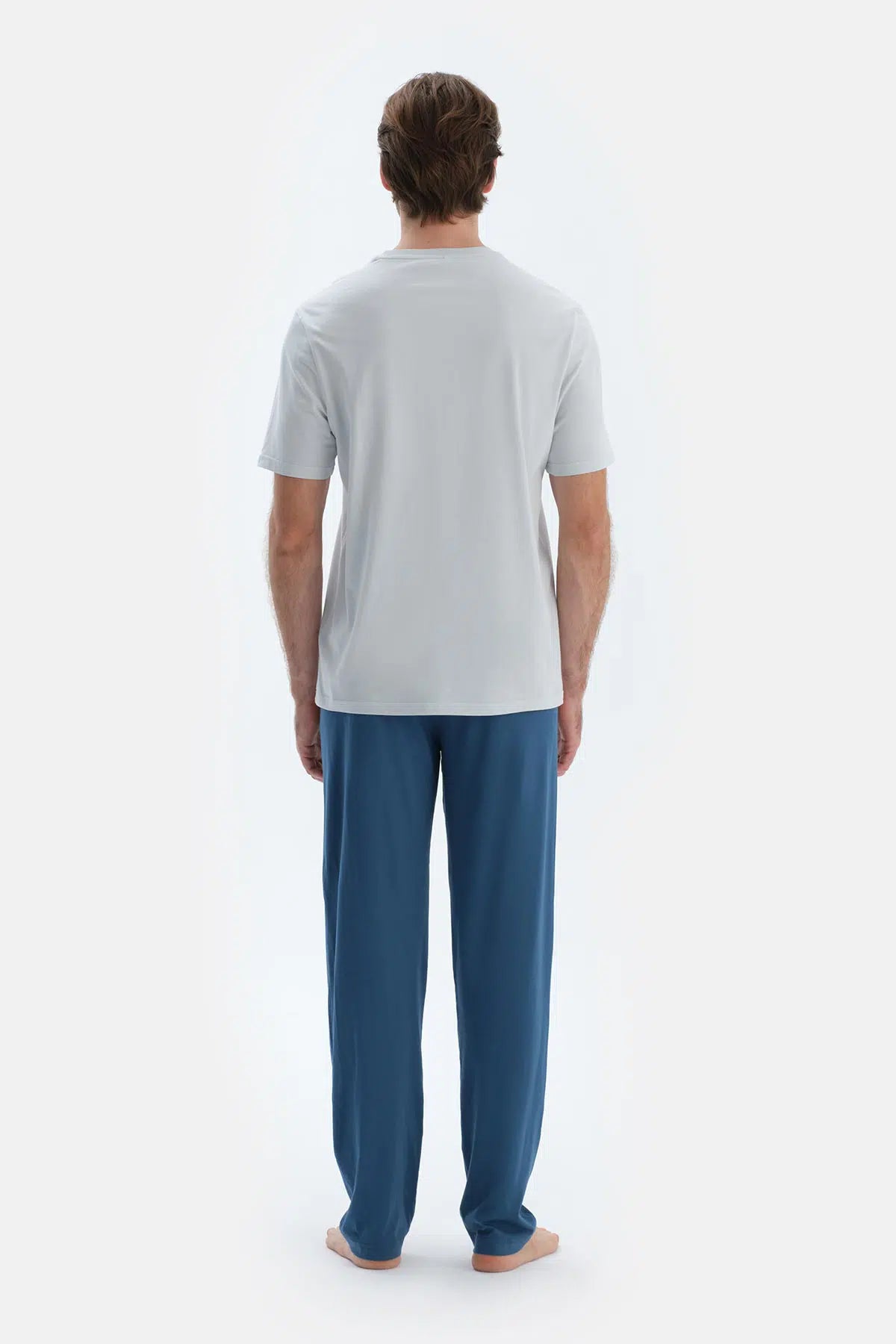 Indigo-Füme Indıgo- Pamuk Modal Örme Ikili Pijama Altı
