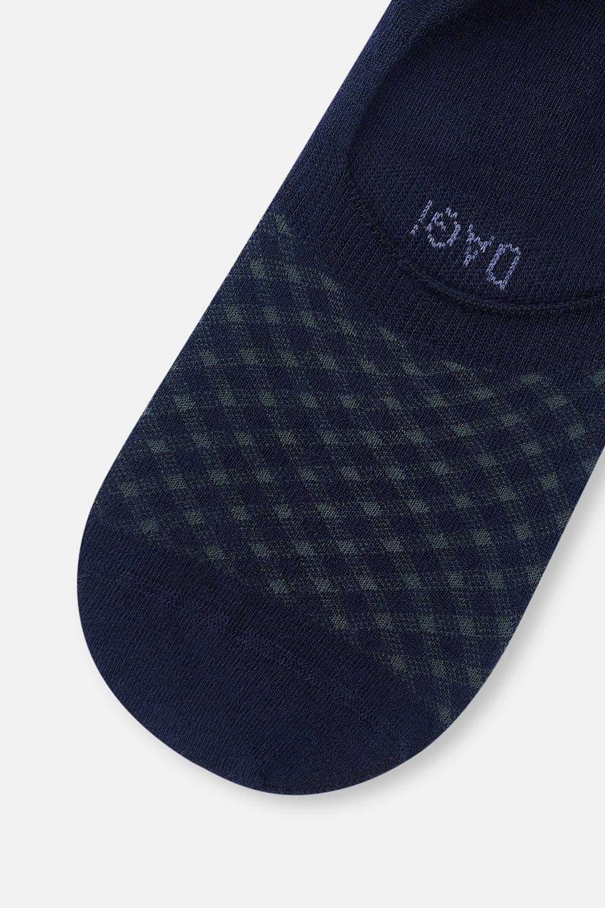 Lacivert Erkek Pötikare Desen Görünmez Çorap