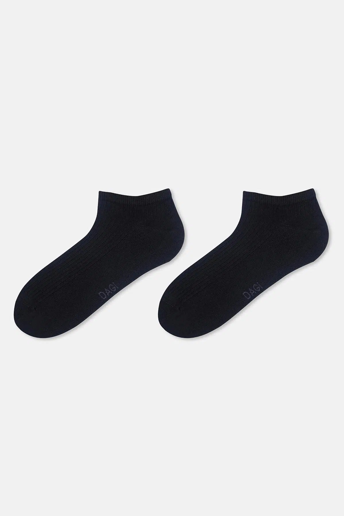 Grimelanj - Siyah Erkek 2'li Çizgili Patik Çorap