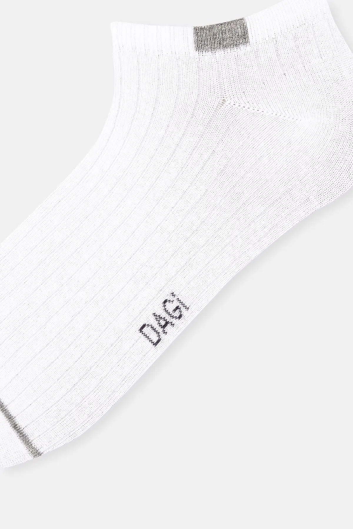 Beyaz Erkek Çizgili Patik Çorap