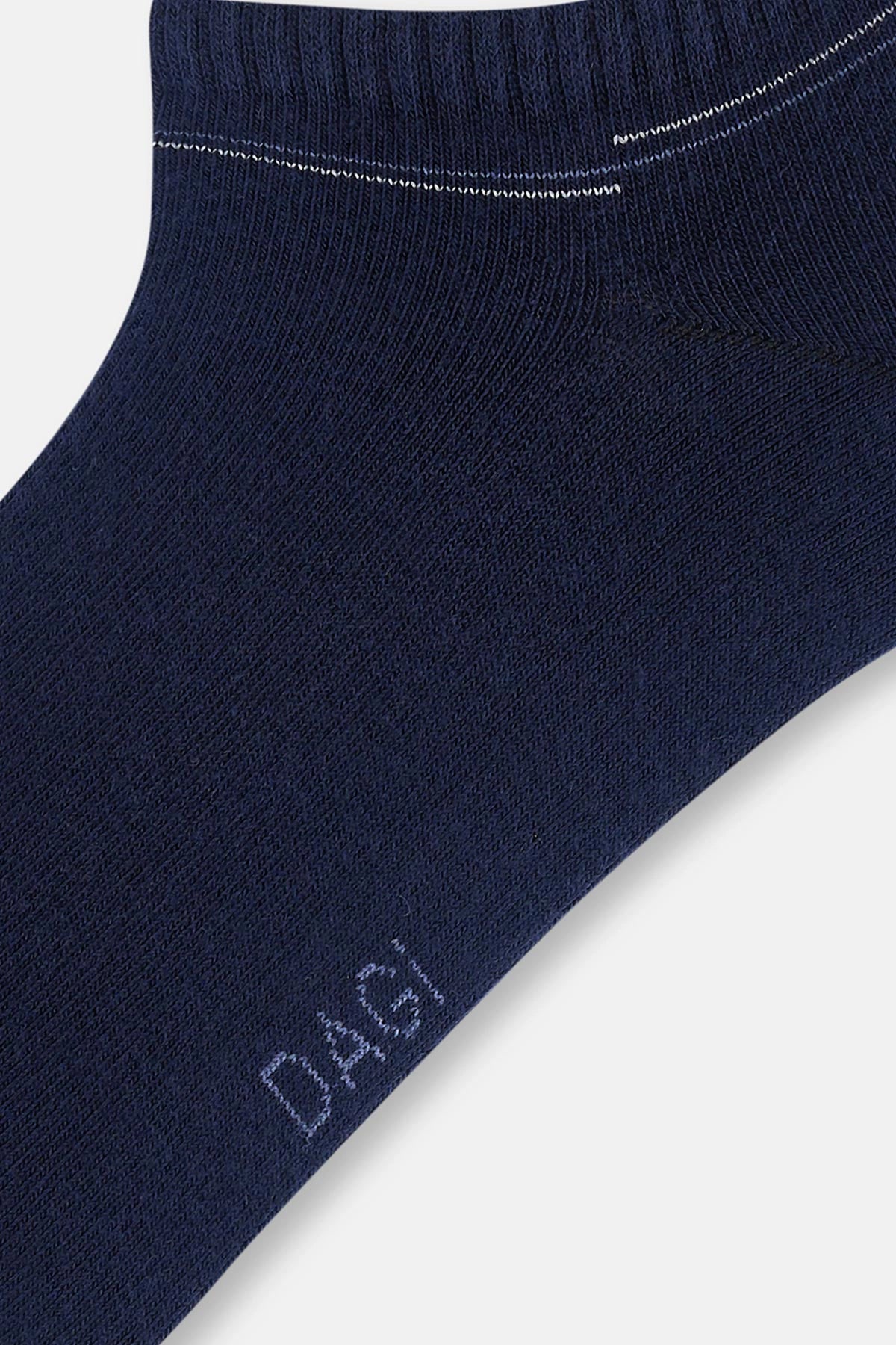 Beyaz-Lacivert Erkek 2'li Patik Çorap