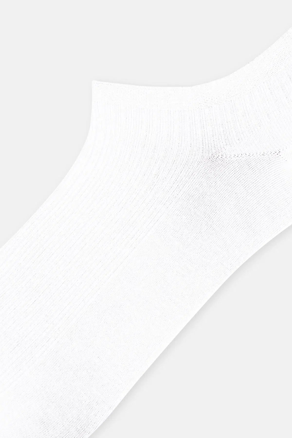 Beyaz Erkek 2'li Bambu Patik Çorap