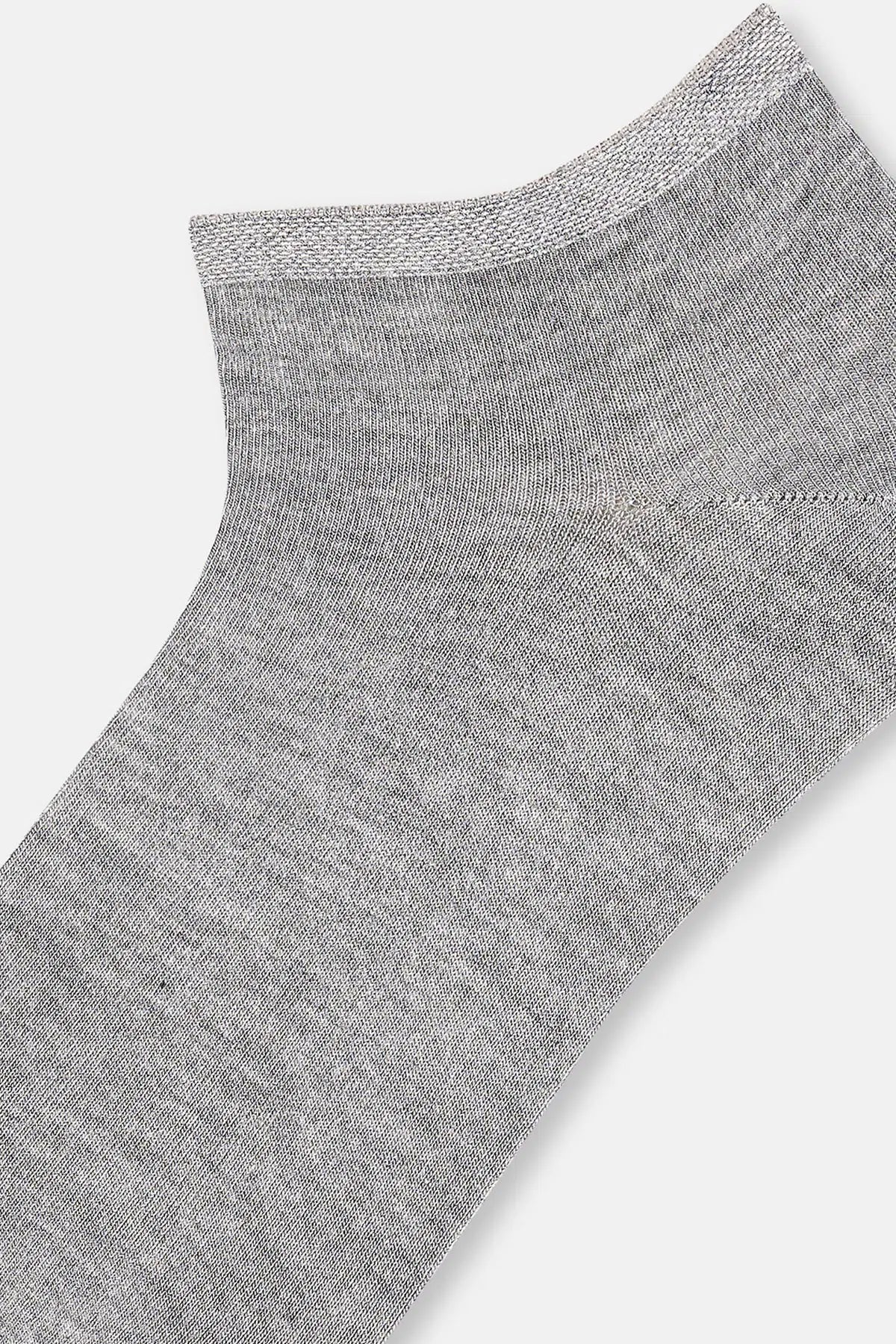 Beyaz-Gri Melanj Erkek 2'li Bambu Çorap