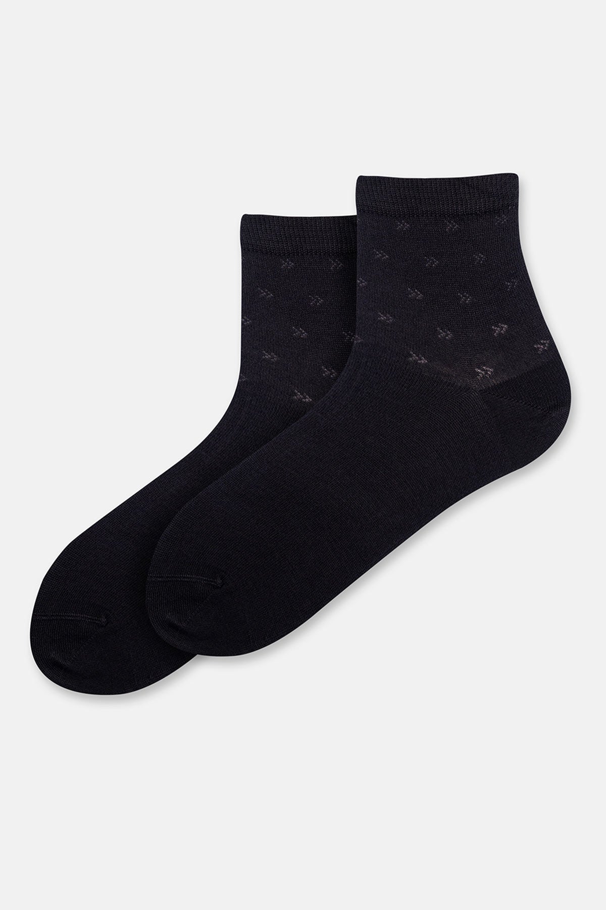 Siyah Erkek 2'li Üçgen Desenli Bambu Çorap