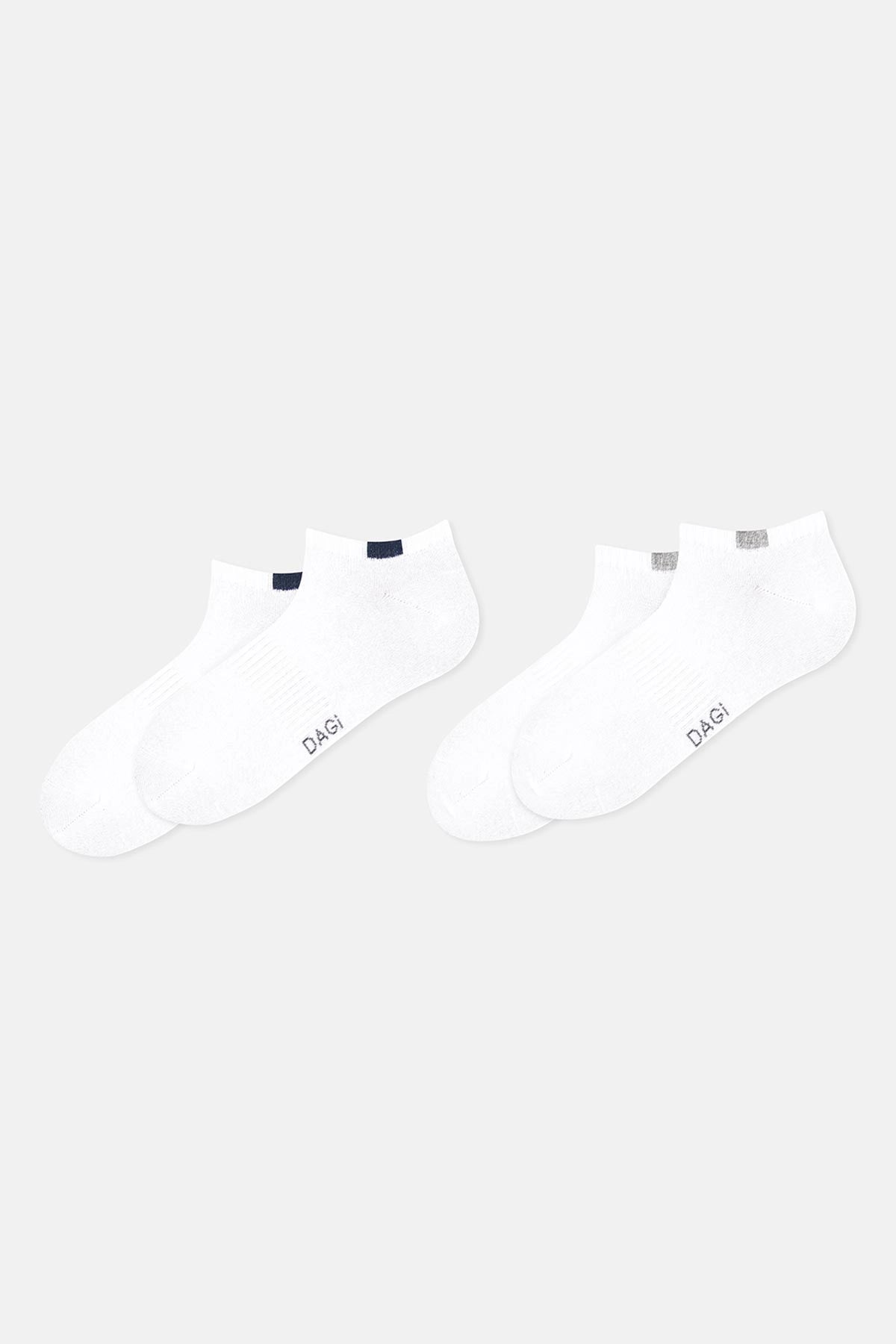 Beyaz Erkek 2'li Spor Çorap