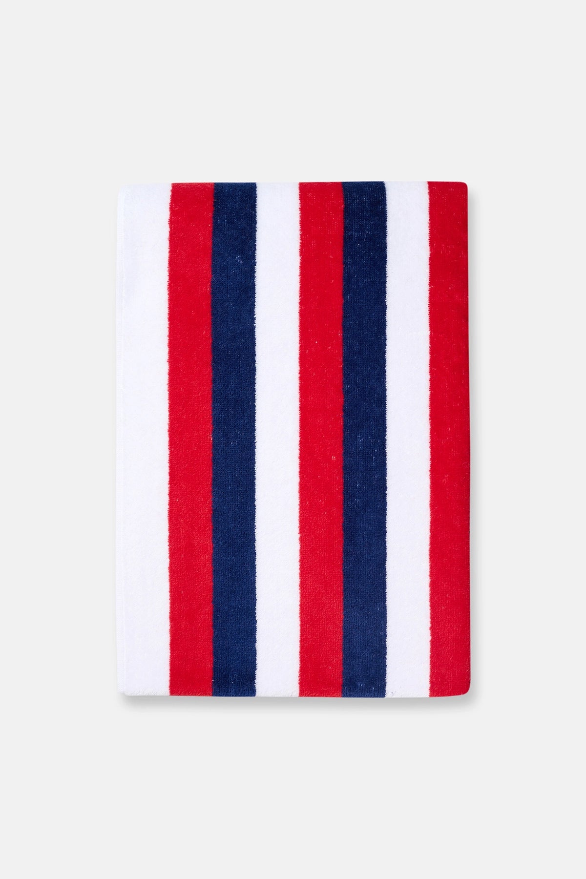 Multicolor Boyuna Çizgi Desenli Kadife Havlu 80X150