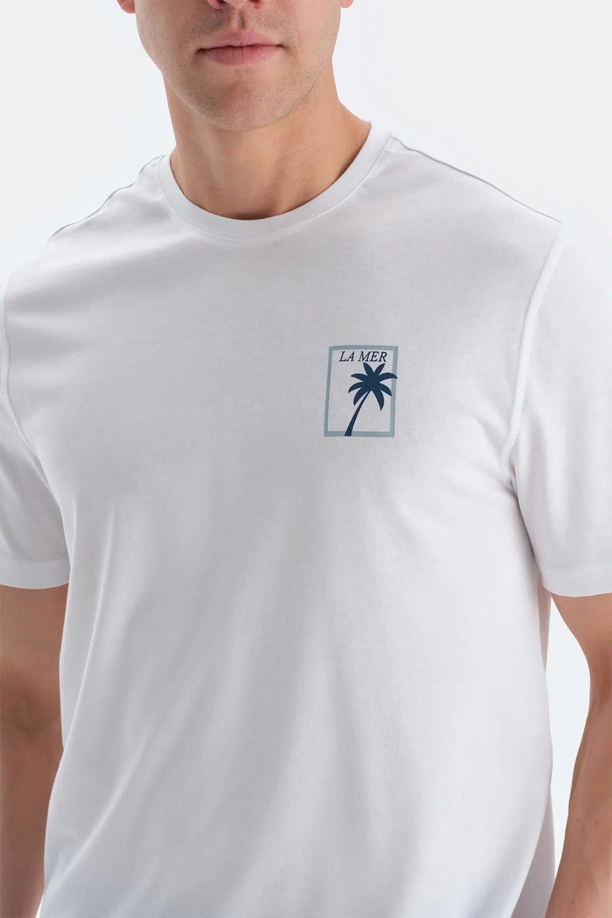 Ekru Baskı Detaylı Bisiklet Yaka Tişört Şort Pijama Takımı