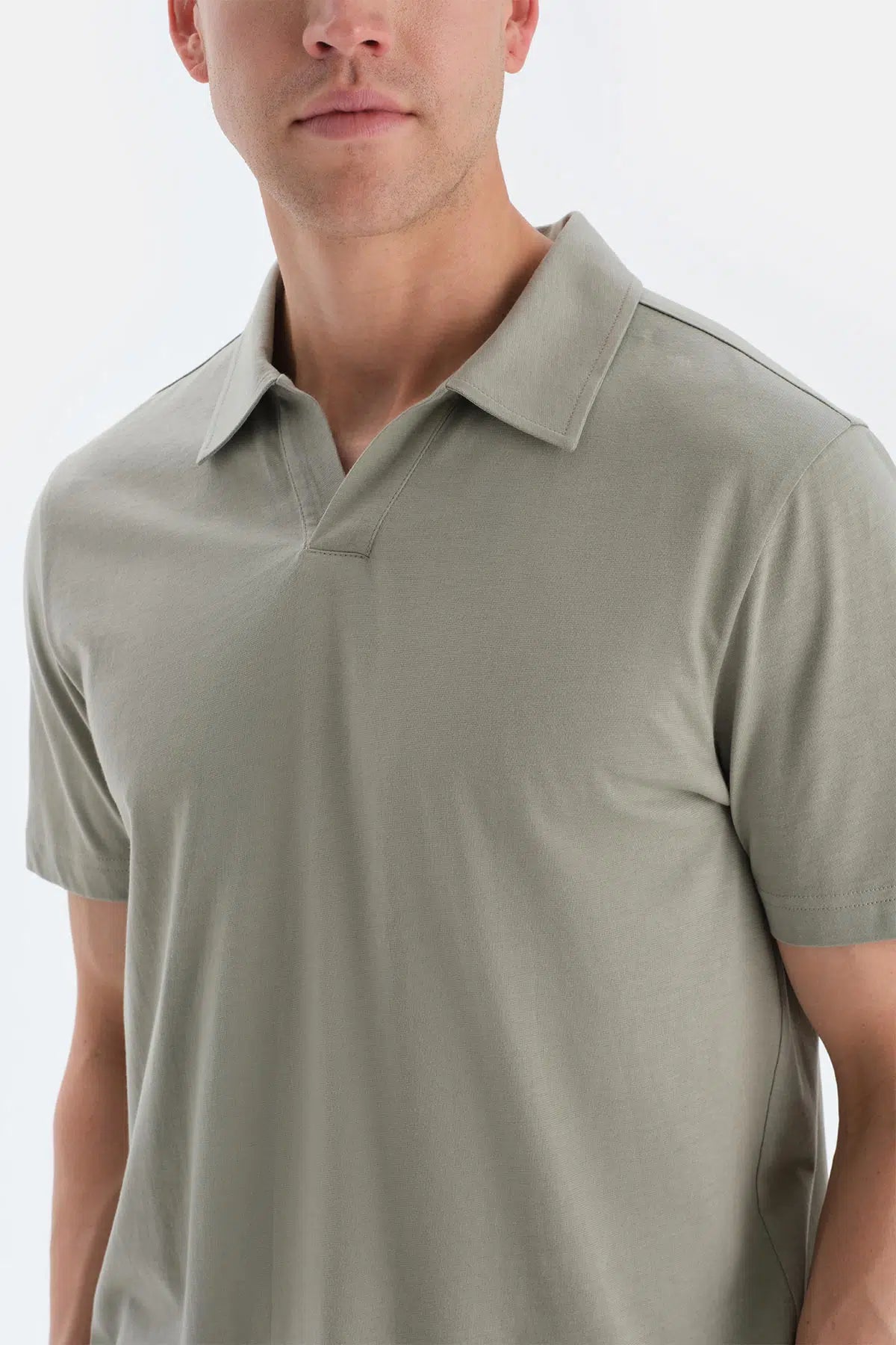 Açık Yeşil Polo Yaka Tişört Şort Pijama Takımı