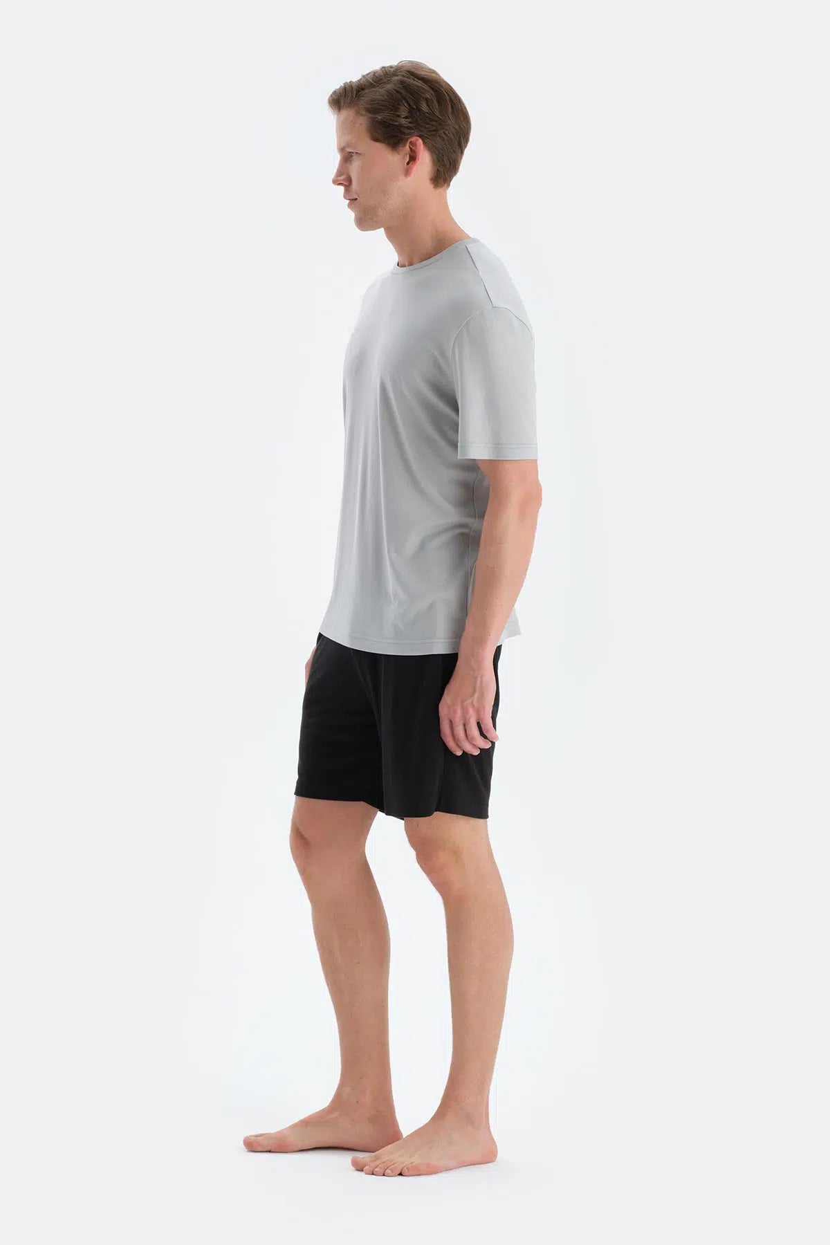 Buz Mavisi Cool Touch Tişört Şort Pijama Takımı