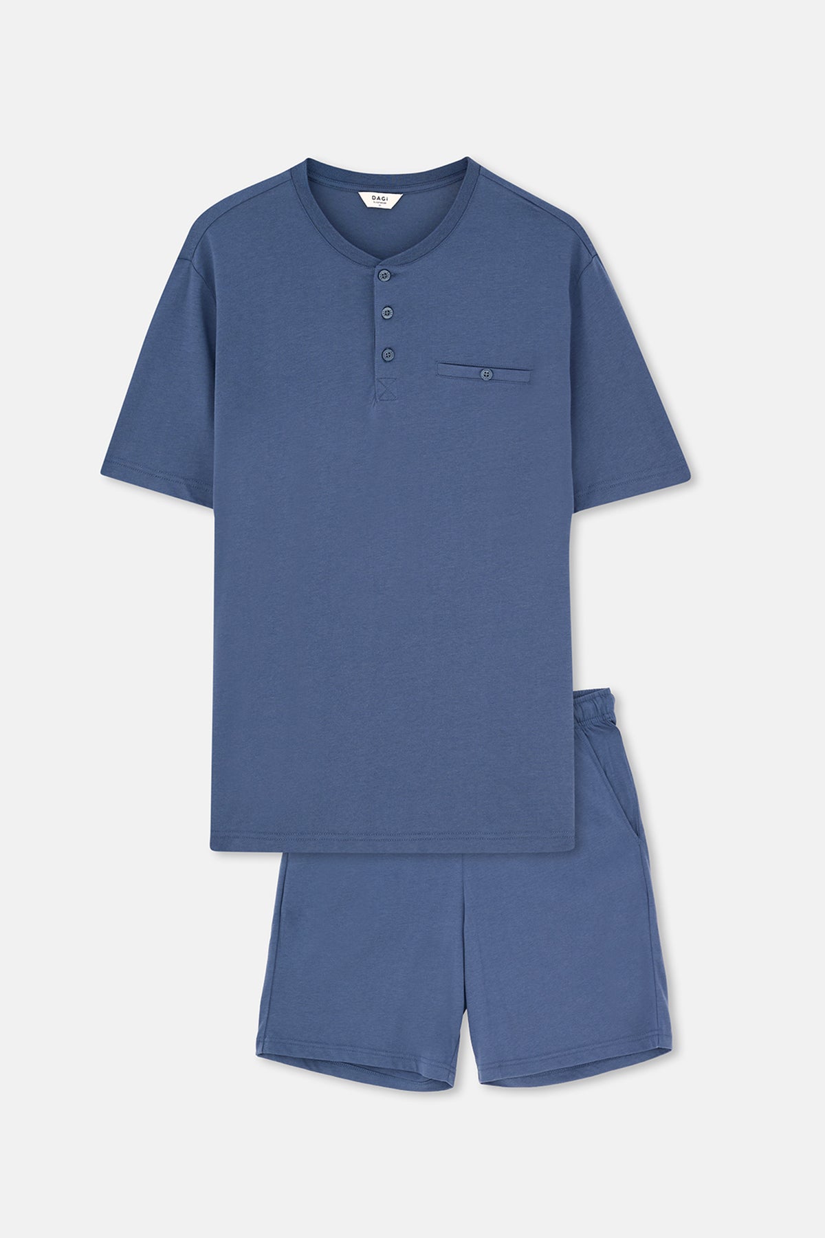 PAT VE CEP DETAYLI TİŞÖRT ŞORT TAKIM