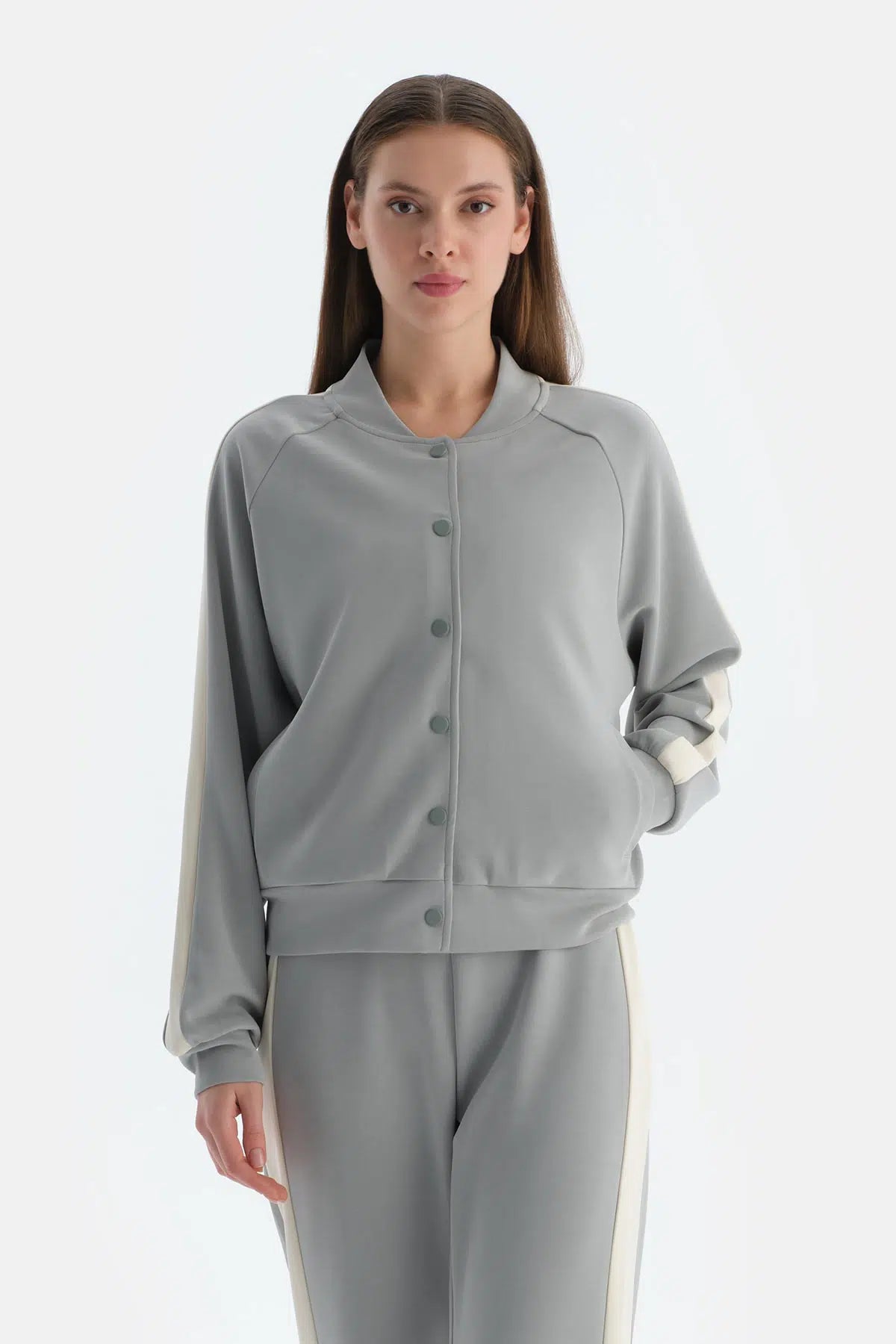 Ada Çayı Kadın Modal Karışımlı Düğmeli Ceket