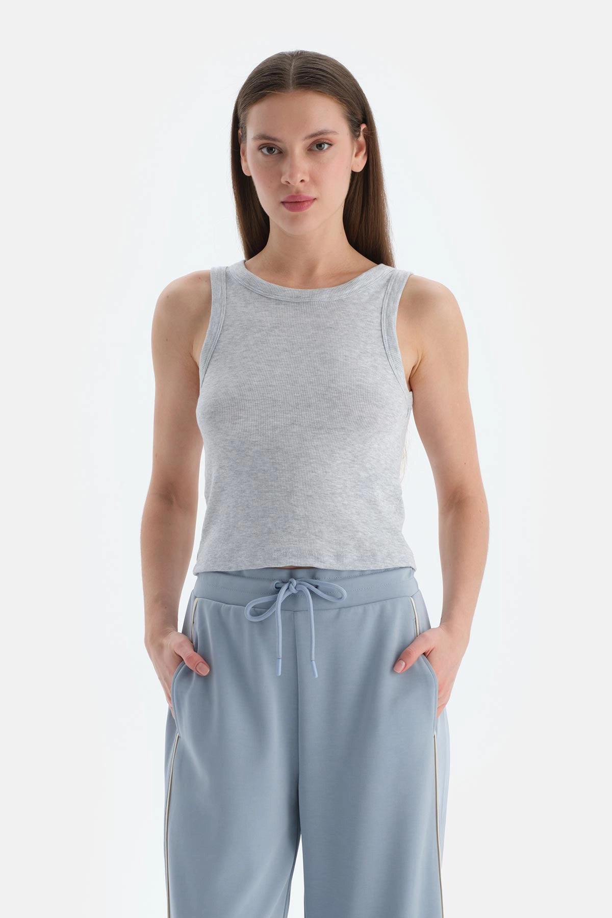 Gri Melanj Kadın Kaşkorse Atlet