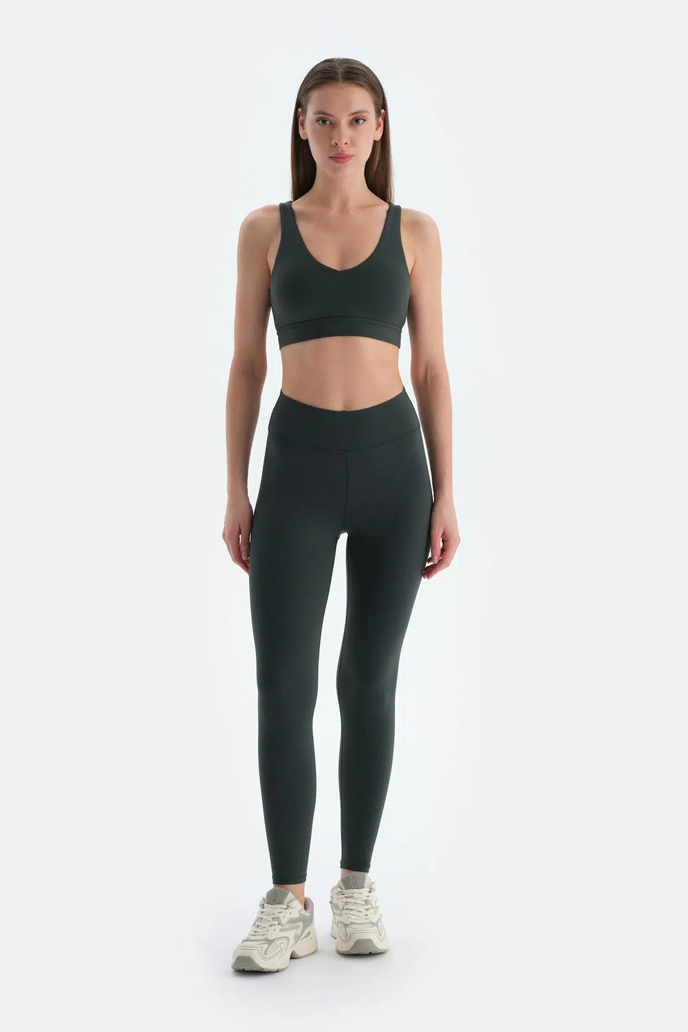 Koyu Yeşil Kadın Tayt