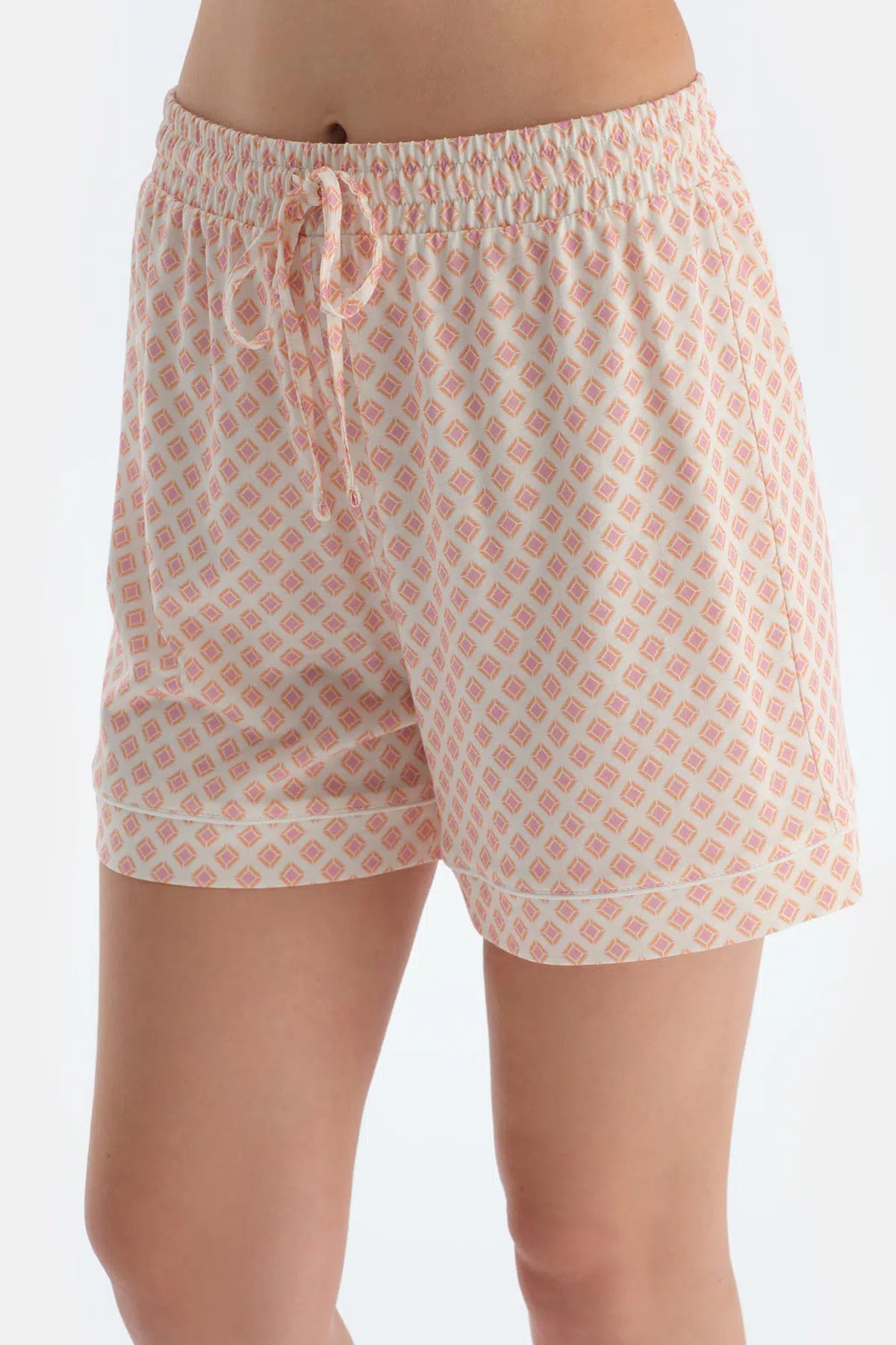 Turuncu Penye Modal Ikili Şort