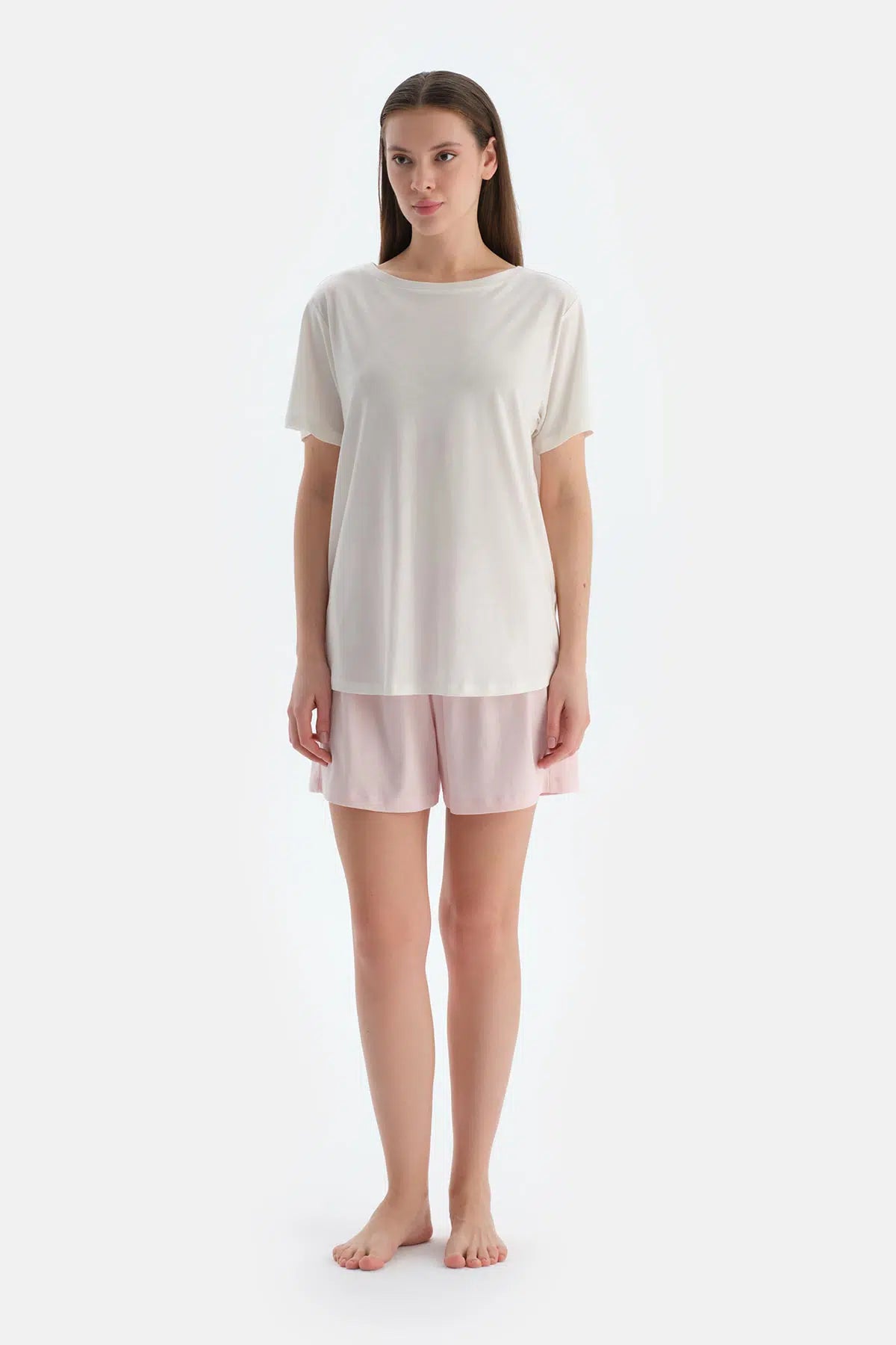 Pembe Penye Modal Ikili Şort