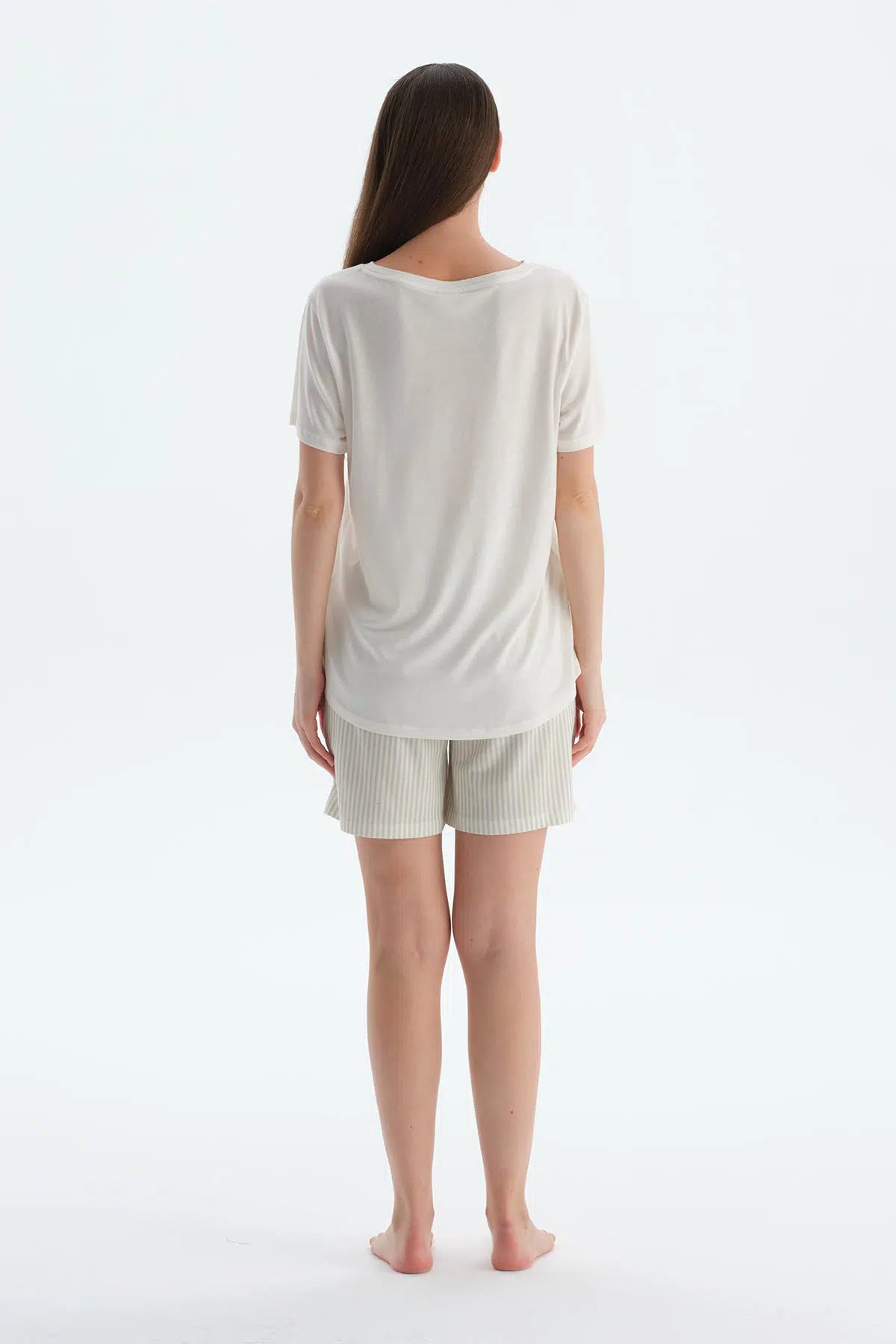 Açık Yeşil Penye Modal Ikili Şort