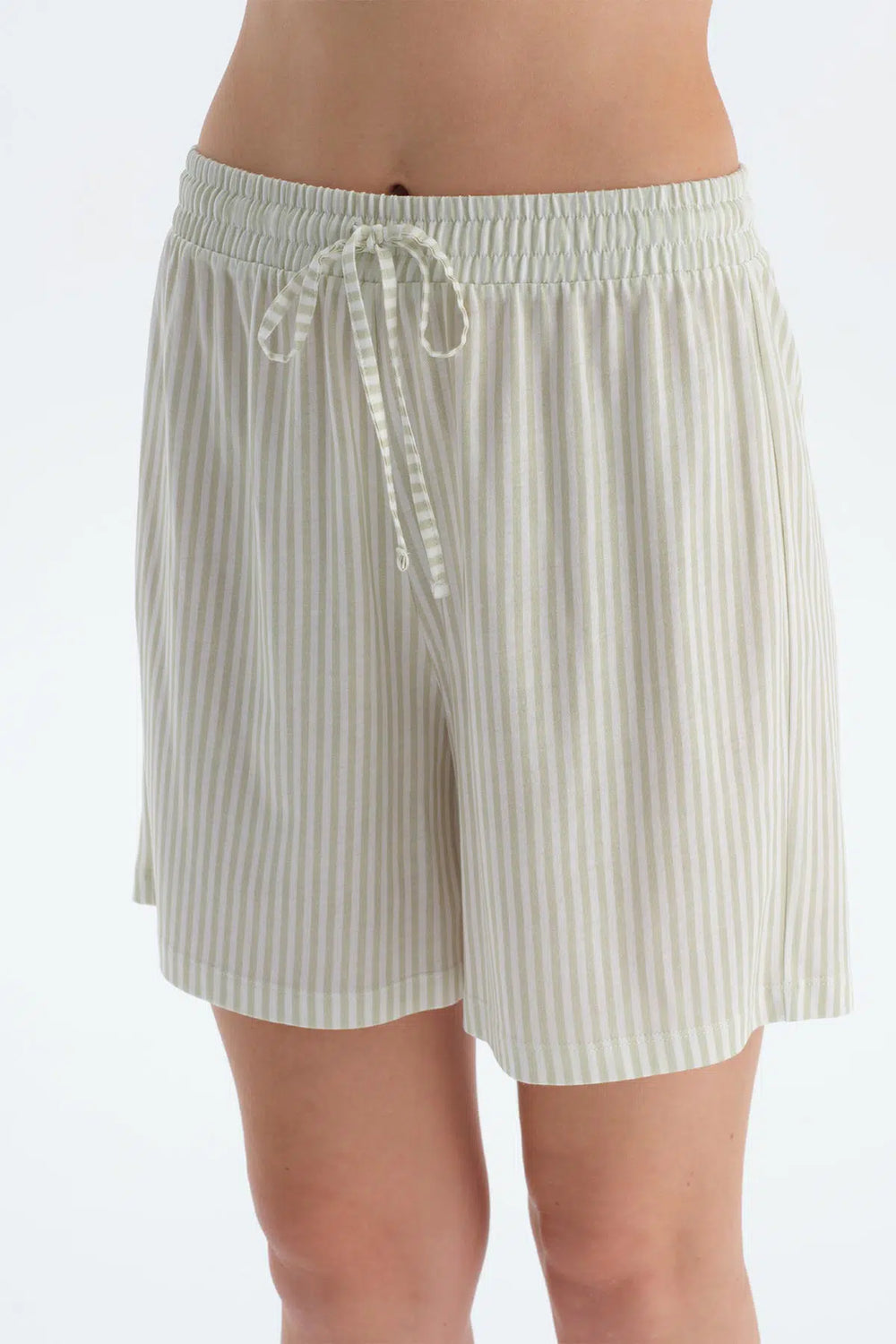 Açık Yeşil Penye Modal Ikili Şort