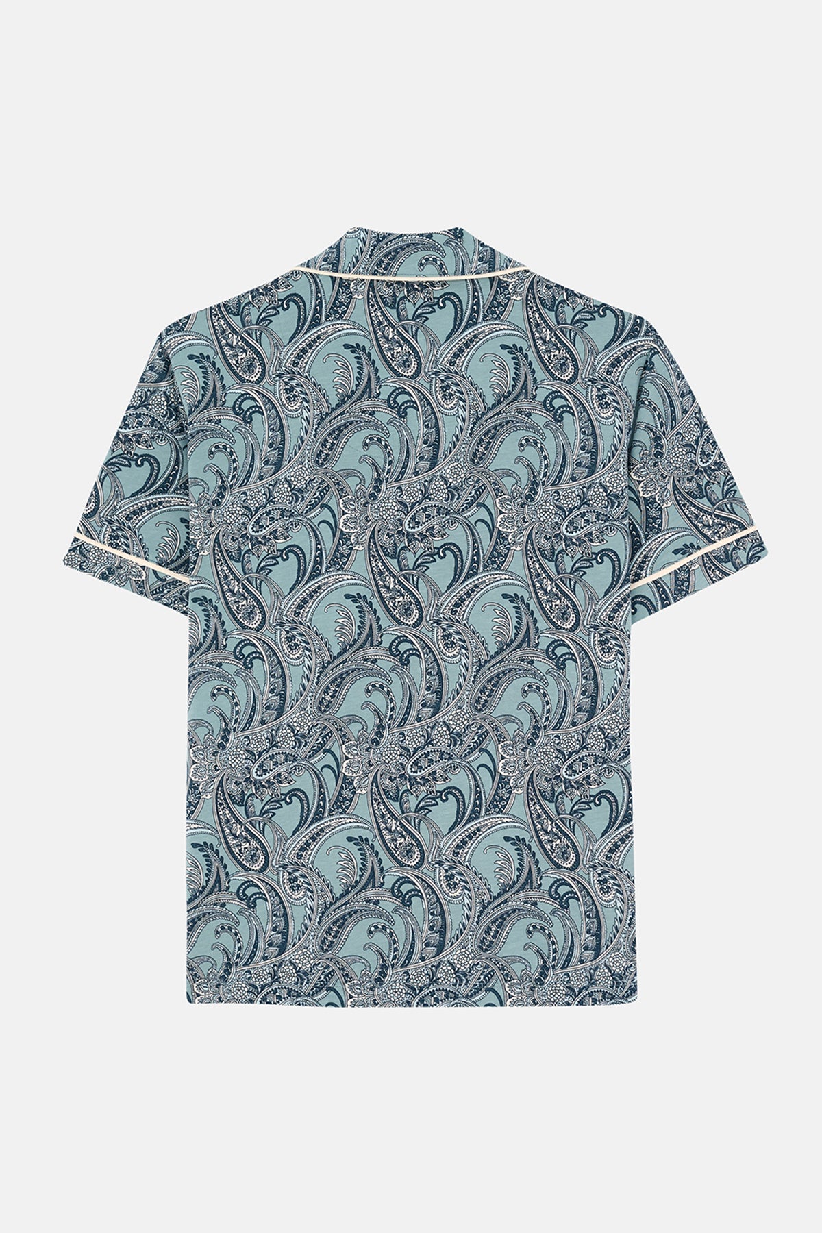 Ada Çayı Şal Desenli Gömlek Pantolon Pijama Takımı