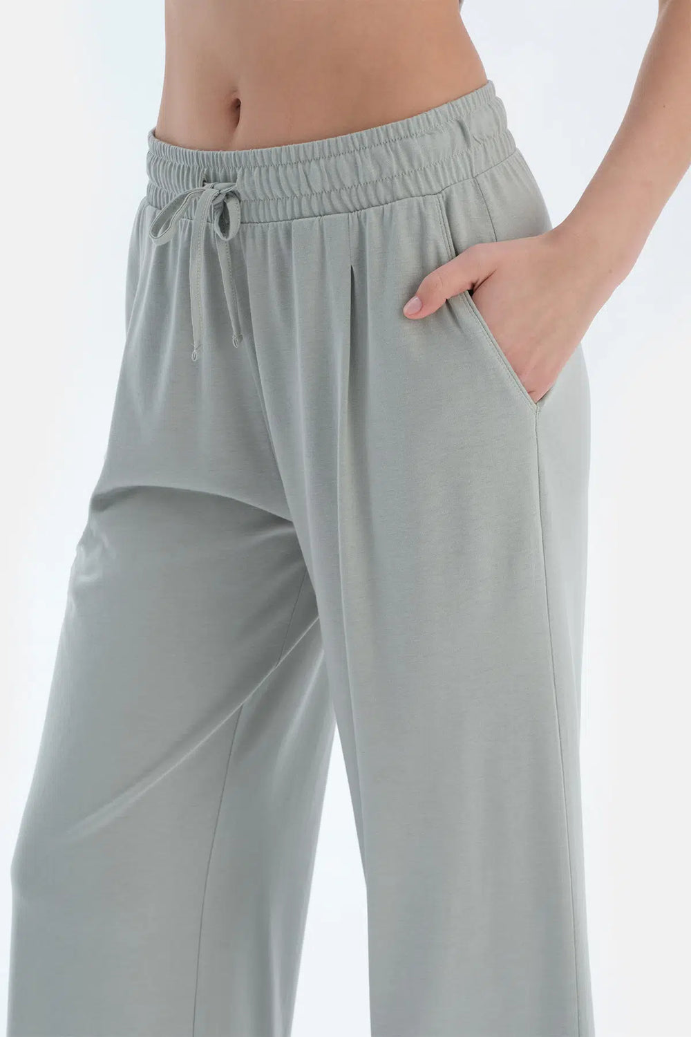 Ada Çayı Düşük Kollu Basıc Tişört Pantolon Pijama Takımı