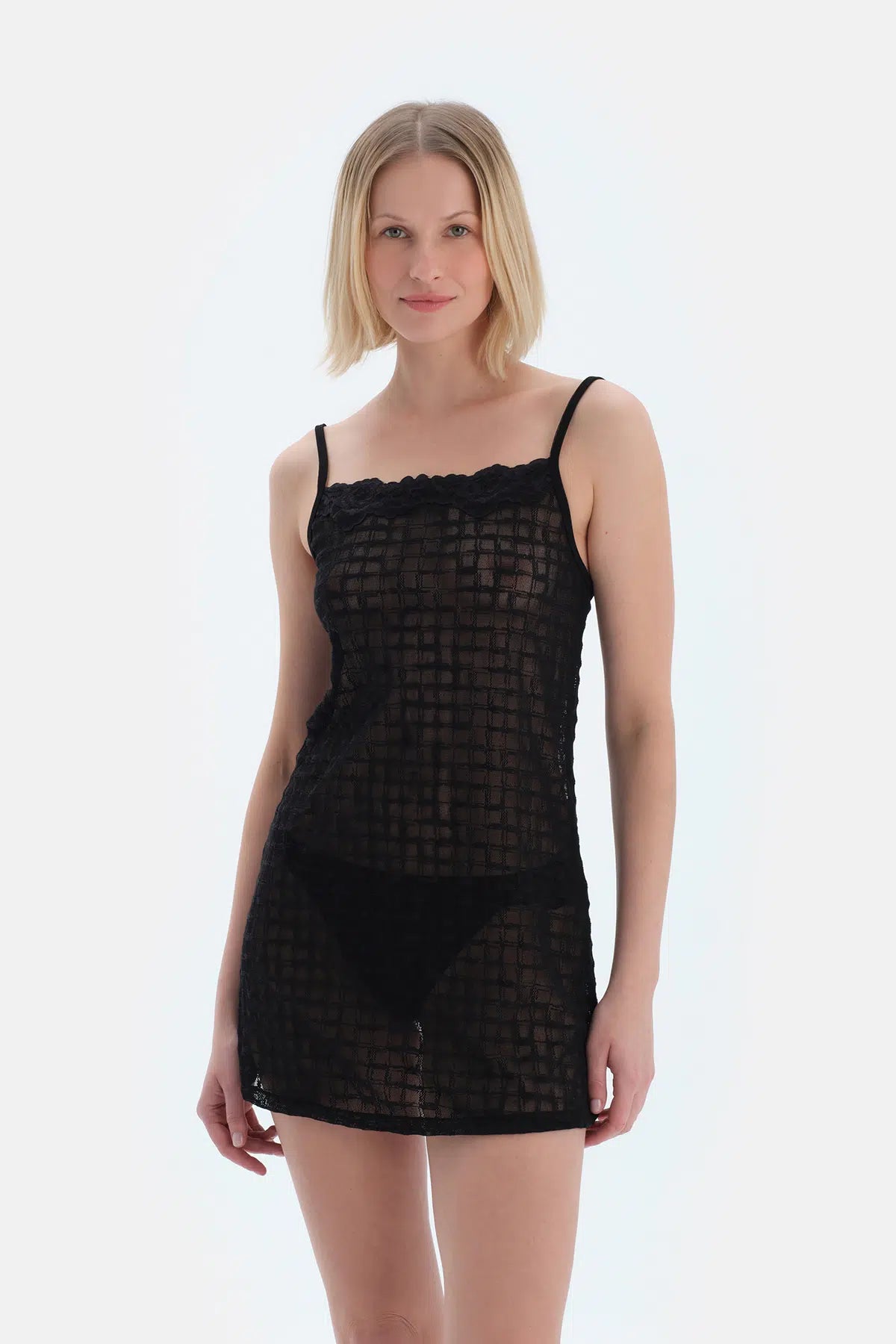 Siyah Dantel Gecelik