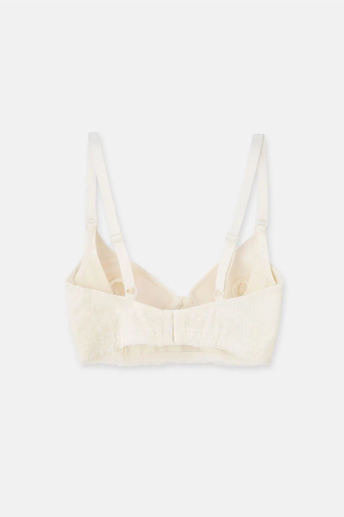 Ekru Dantel Detaylı Micromodal Kaplı Sütyen