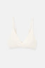 Ekru Micromodal Kruvaze Arkası Dantel Detaylı Üçgen Soft Bra