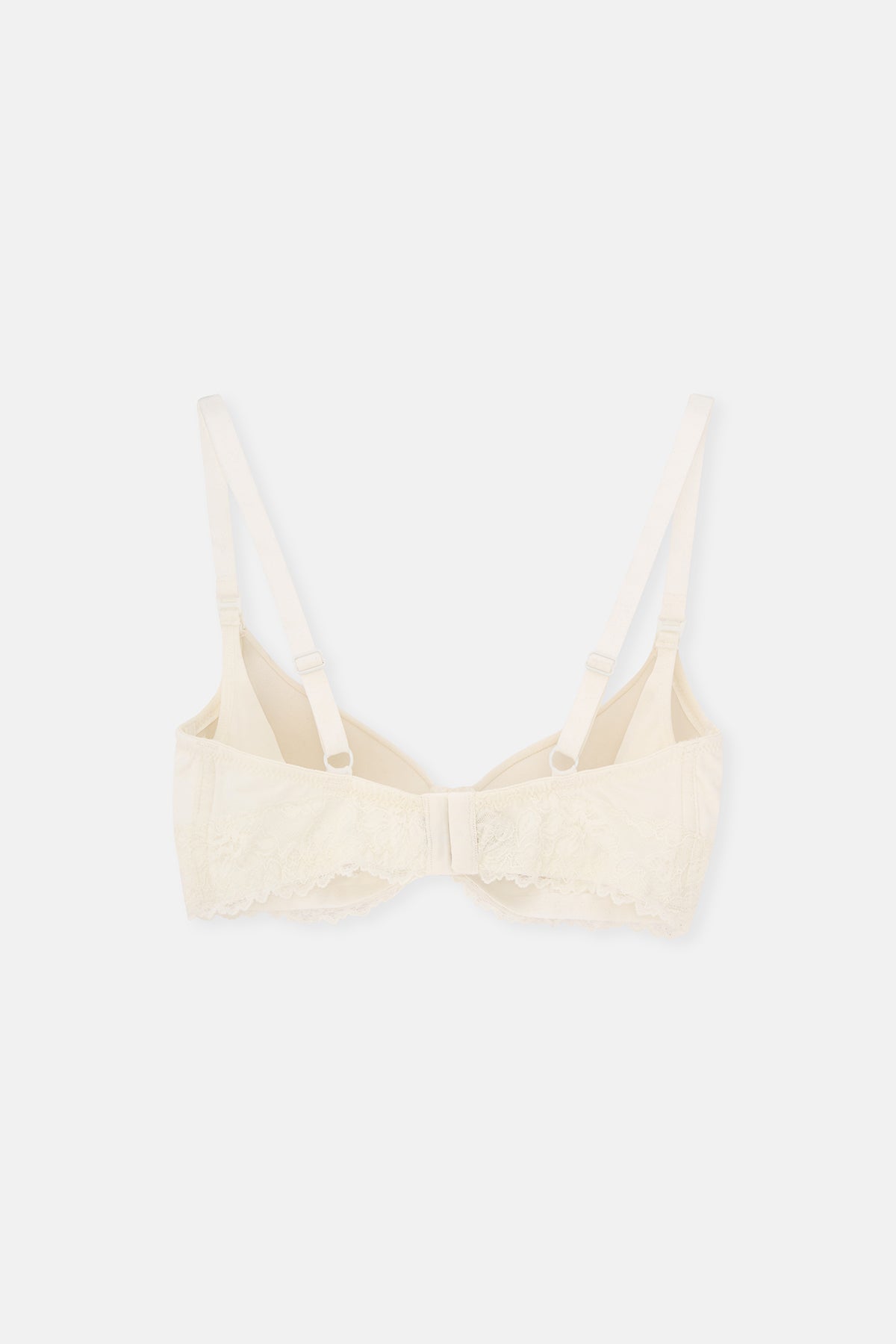 Ekru Dantel Detaylı Micromodal Kaplı Sütyen