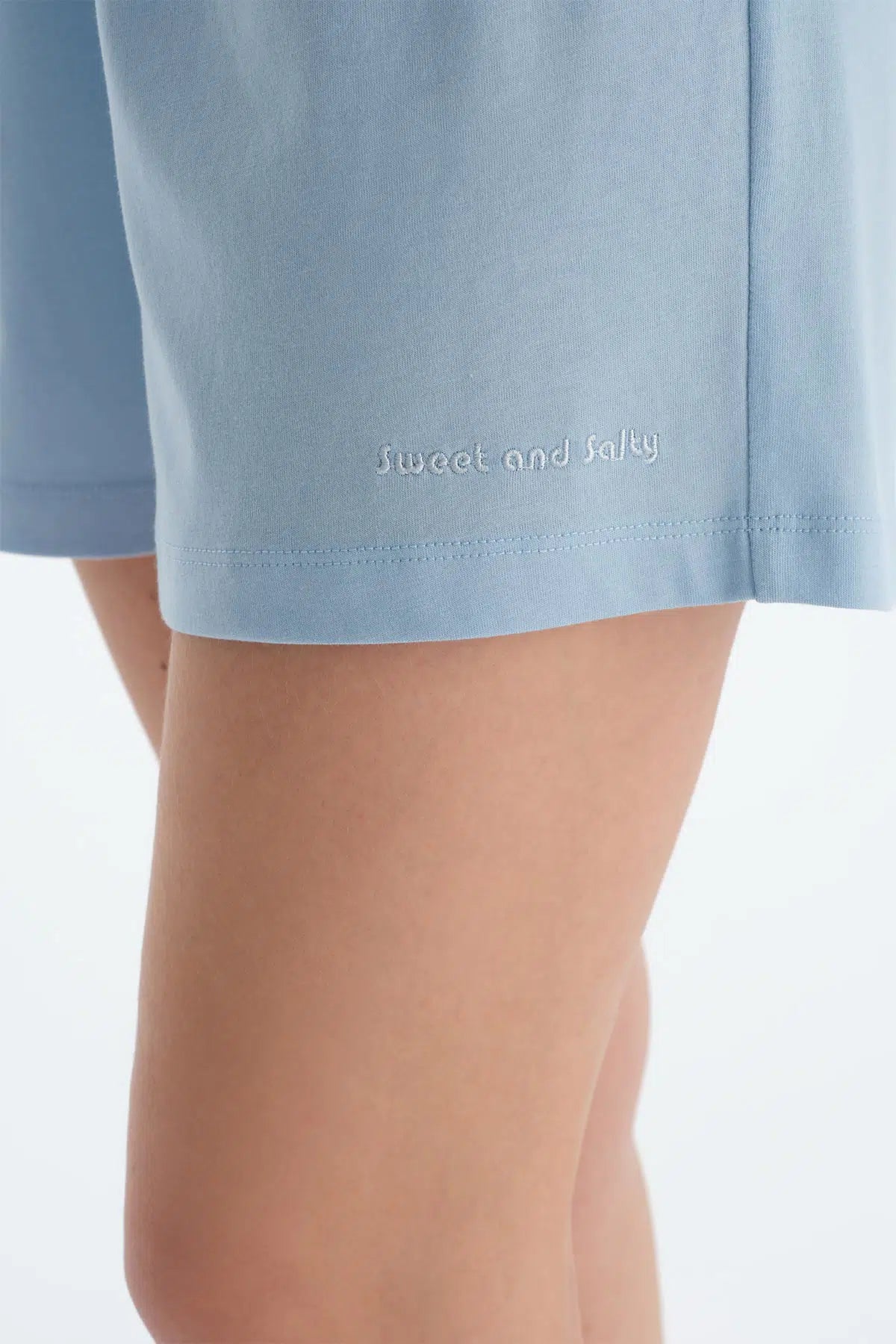 Mavi Penye Modal Ikili Şort