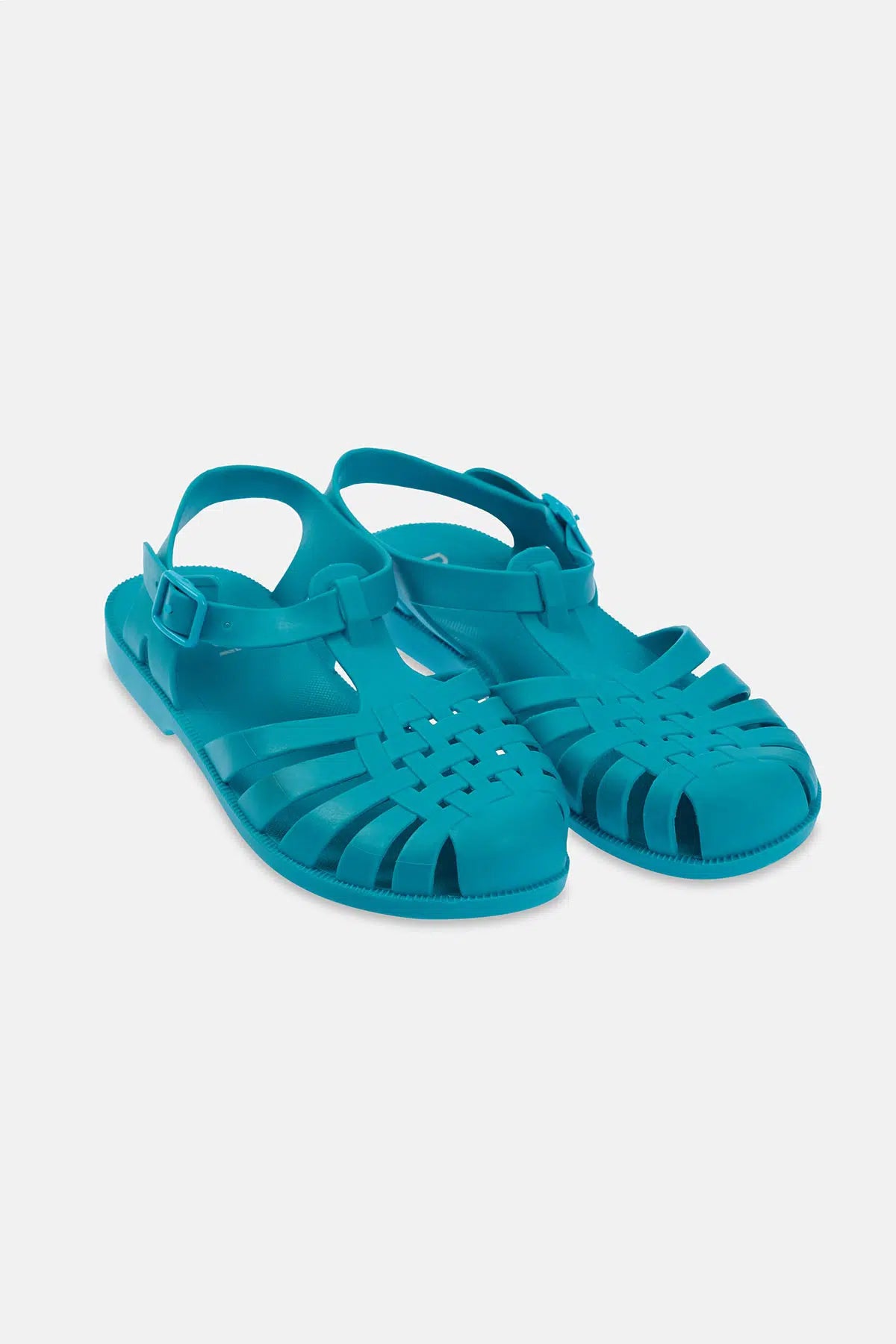 Turkuaz Kadın Bantlı Mat Jelly Sandalet