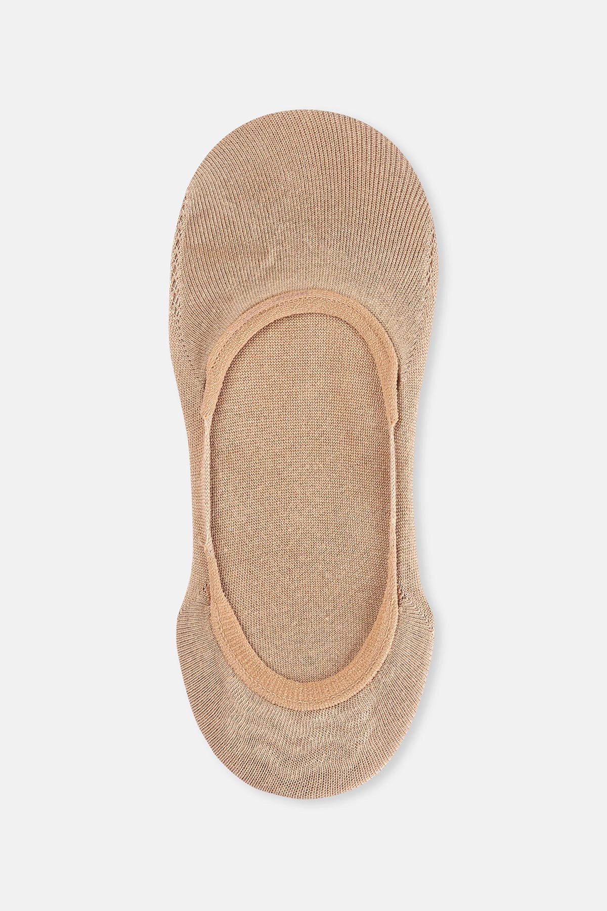 Bej Kadın 2'li Bambu Basıc Babet Çorap