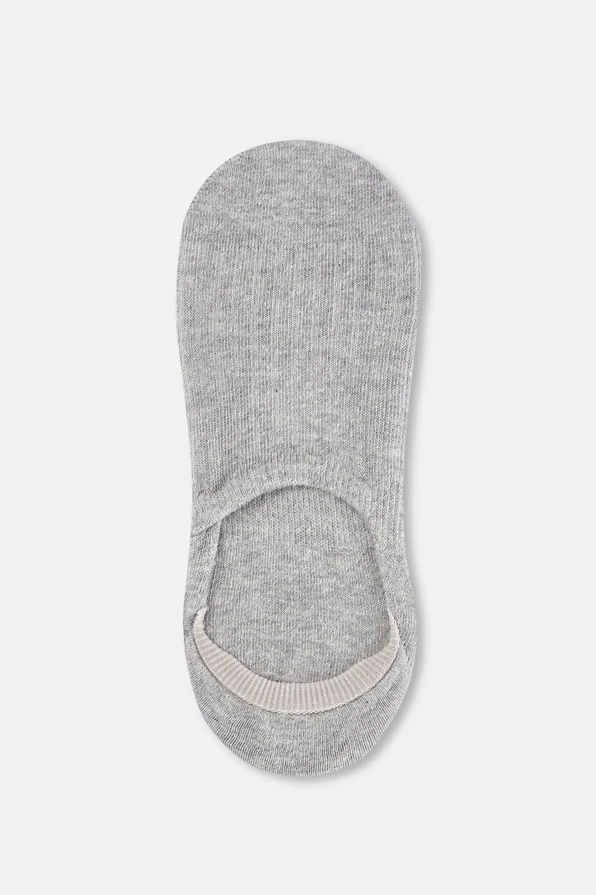 Beyaz-Gri Melanj-Siyah Kadın 3'lü Görünmez Çorap