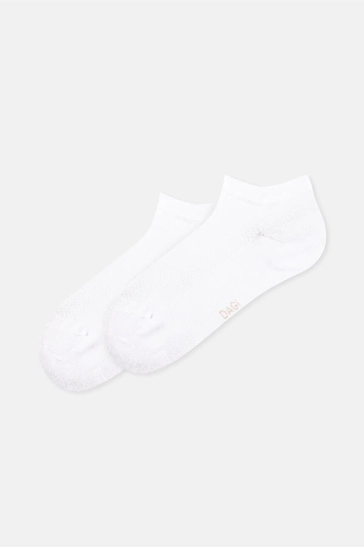 Bej-Beyaz Kadın 2'li Bambu Patik Çorap