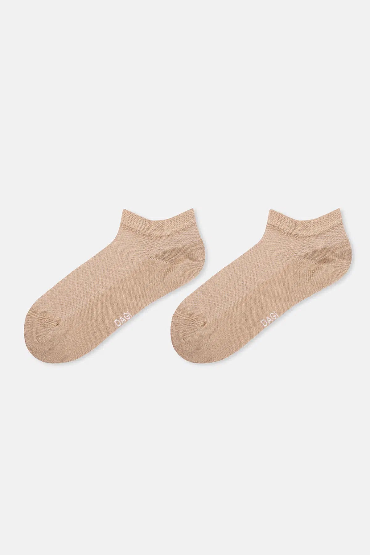 Bej-Beyaz Kadın 2'li Bambu Patik Çorap