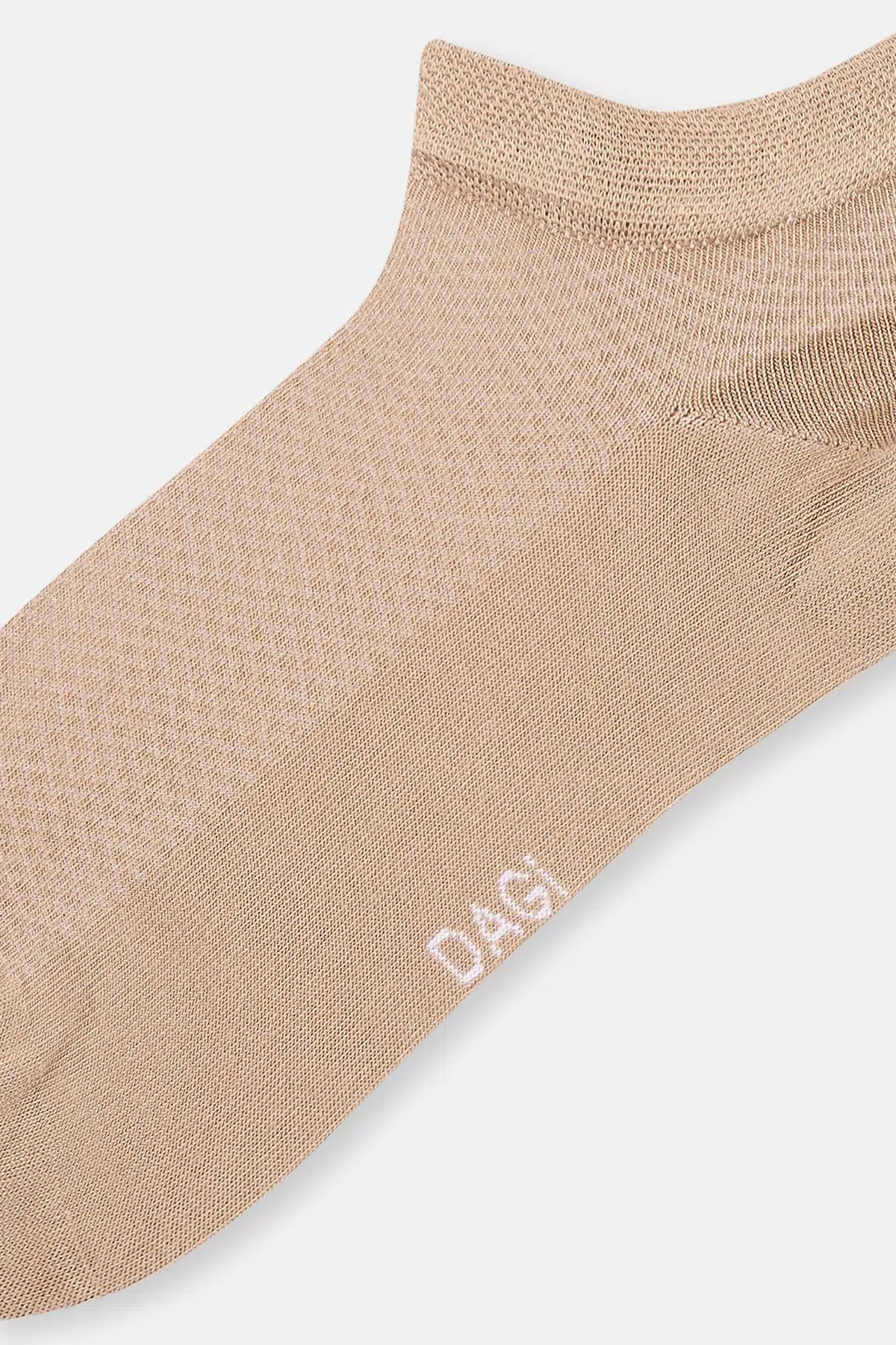 Bej-Beyaz Kadın 2'li Bambu Patik Çorap