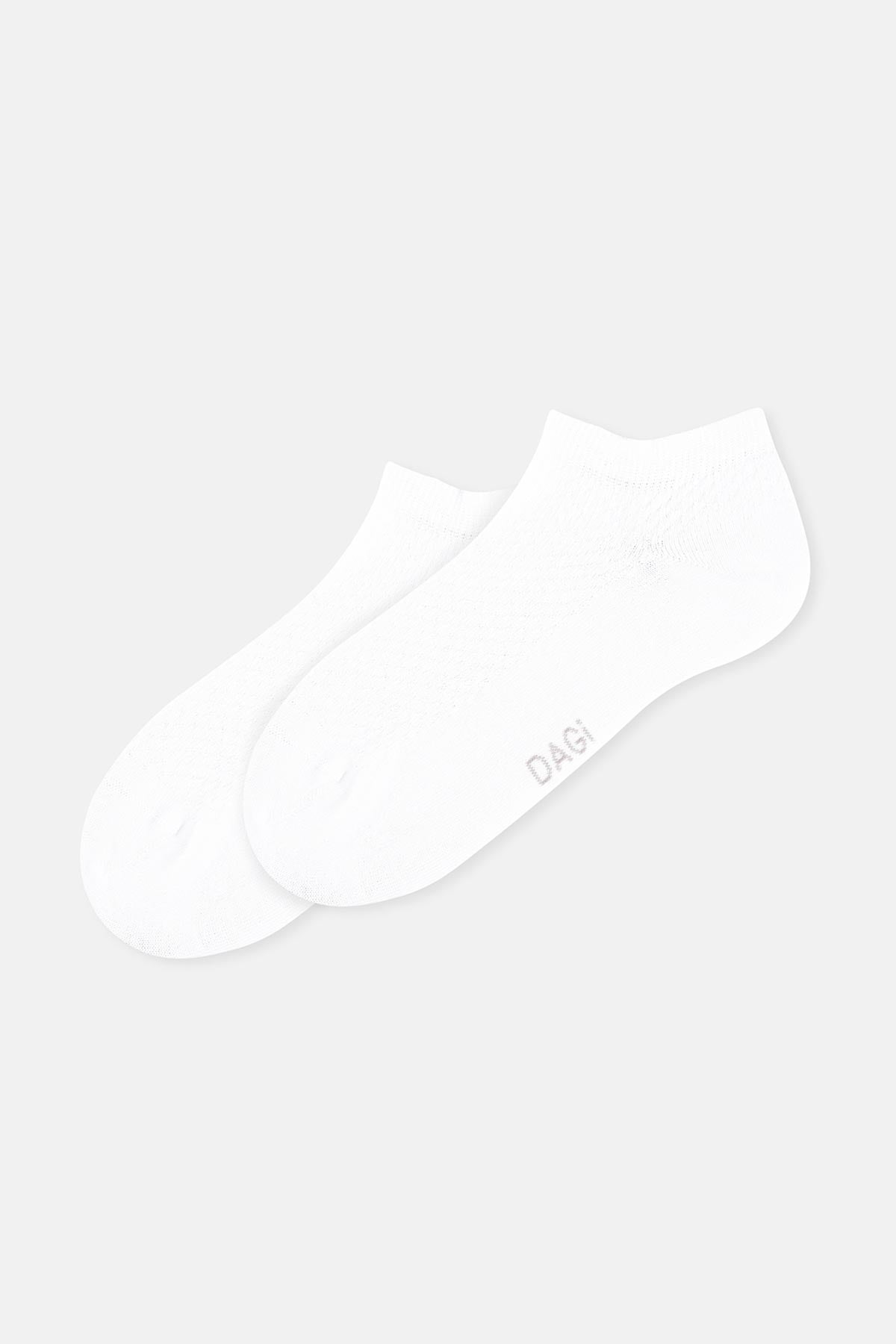 Beyaz Kadın 2'li Petek Desenli Patik Çorap