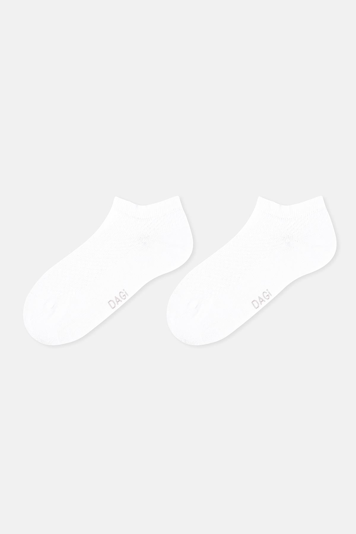 Beyaz Kadın 2'li Petek Desenli Patik Çorap